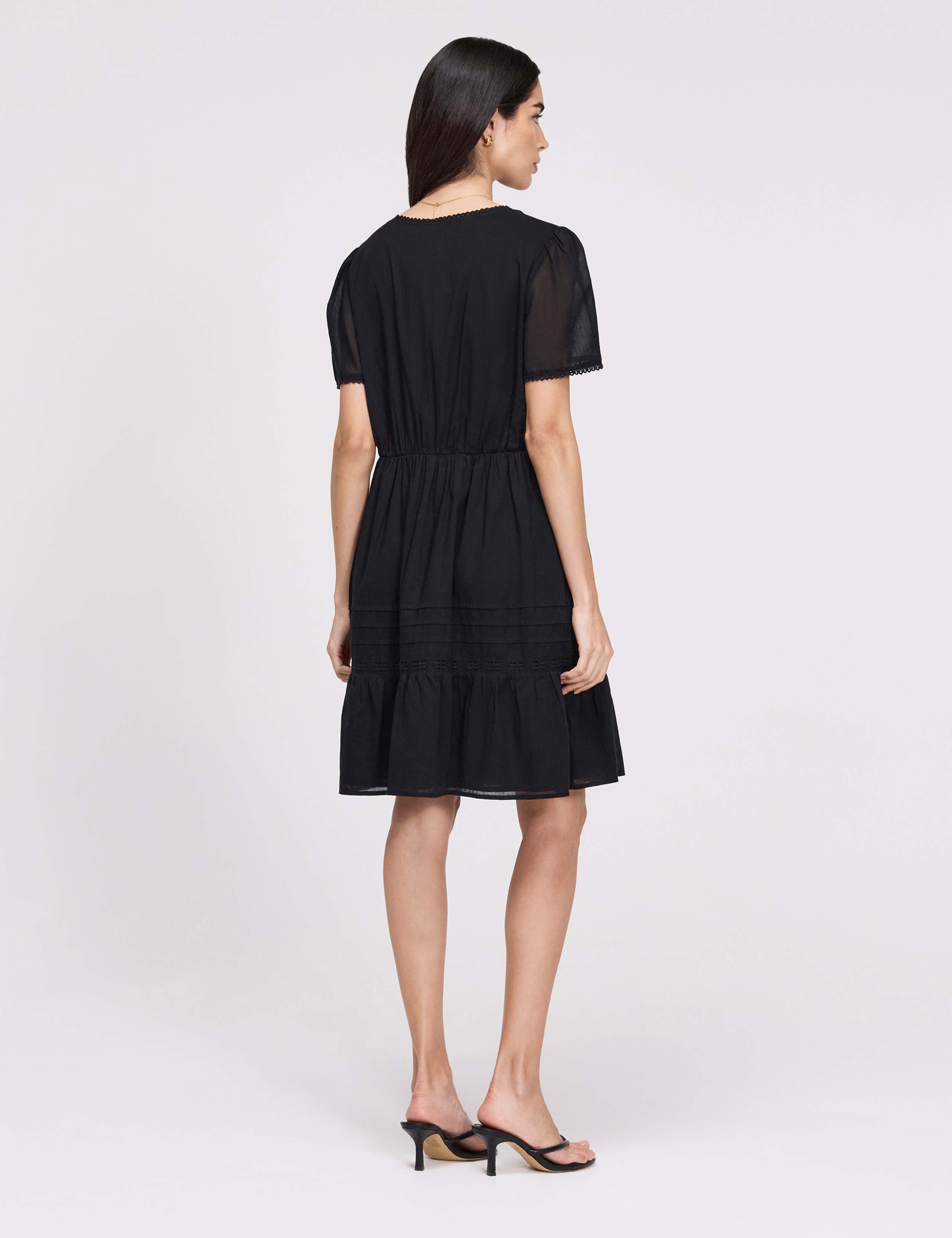 Pure Cotton Textured Mini Tiered Dress 7 of 7