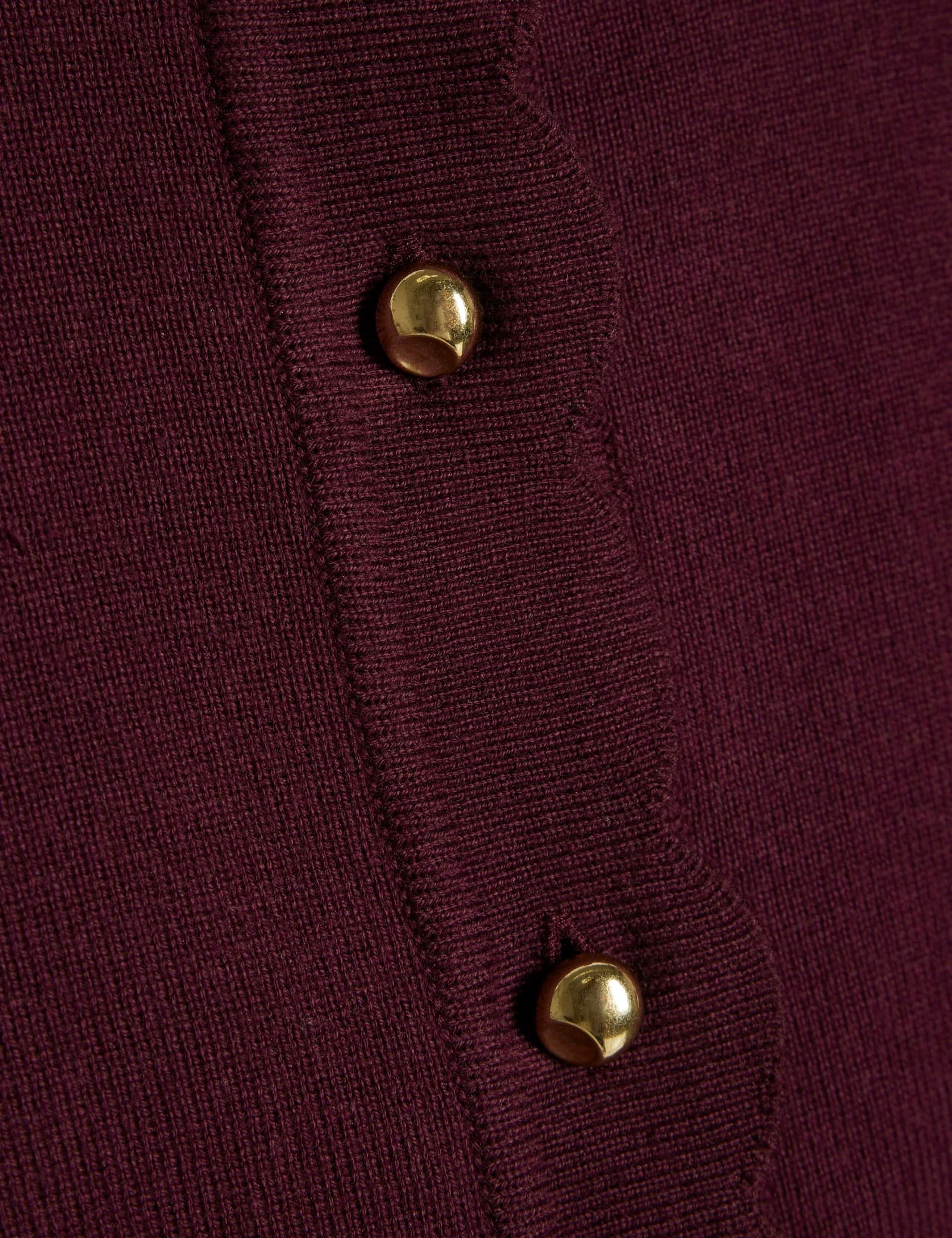 Scallop Blouson Sleeve Cardigan 3 of 5