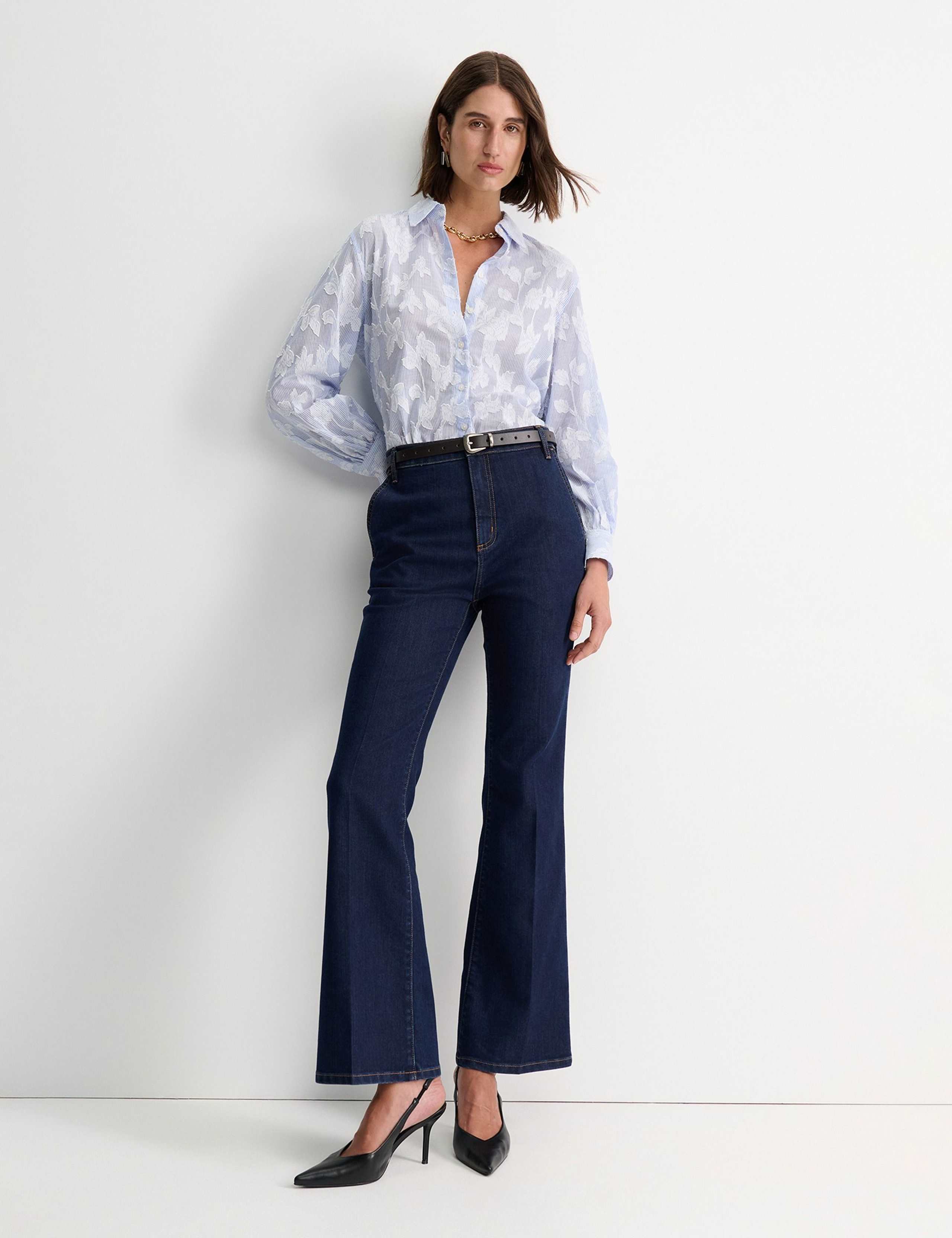 Pure Cotton Striped Floral Relaxed Shirt 2 of 5