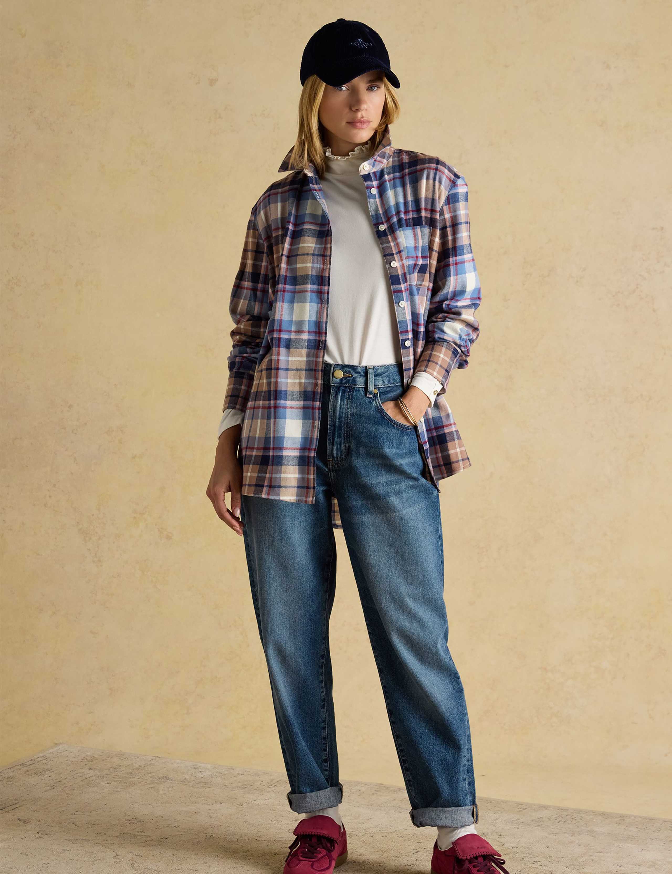 Pure Cotton Checked Collared Shirt 3 of 8