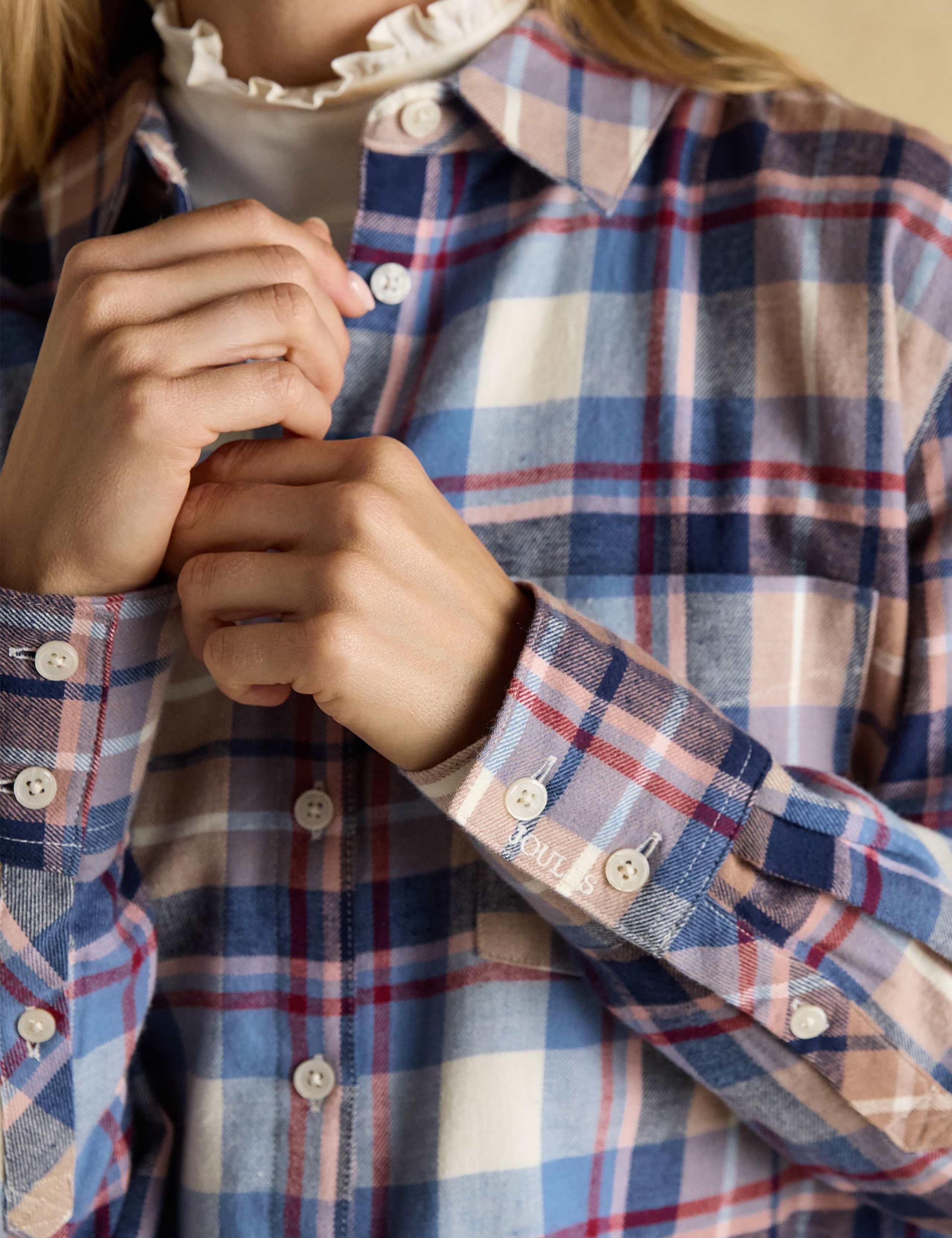 Pure Cotton Checked Collared Shirt 6 of 8