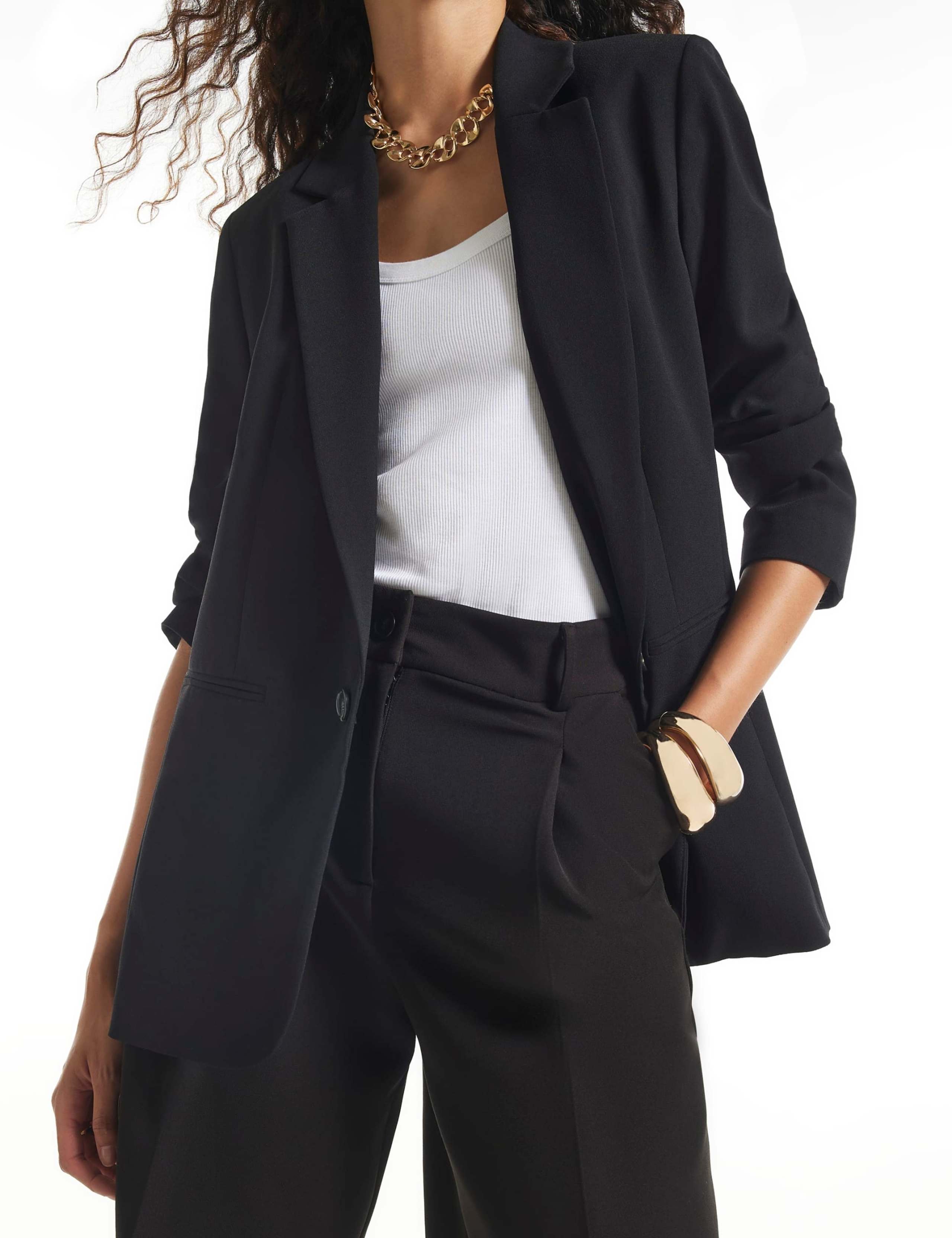 Regular Fit Collarless Blazer 4 of 6