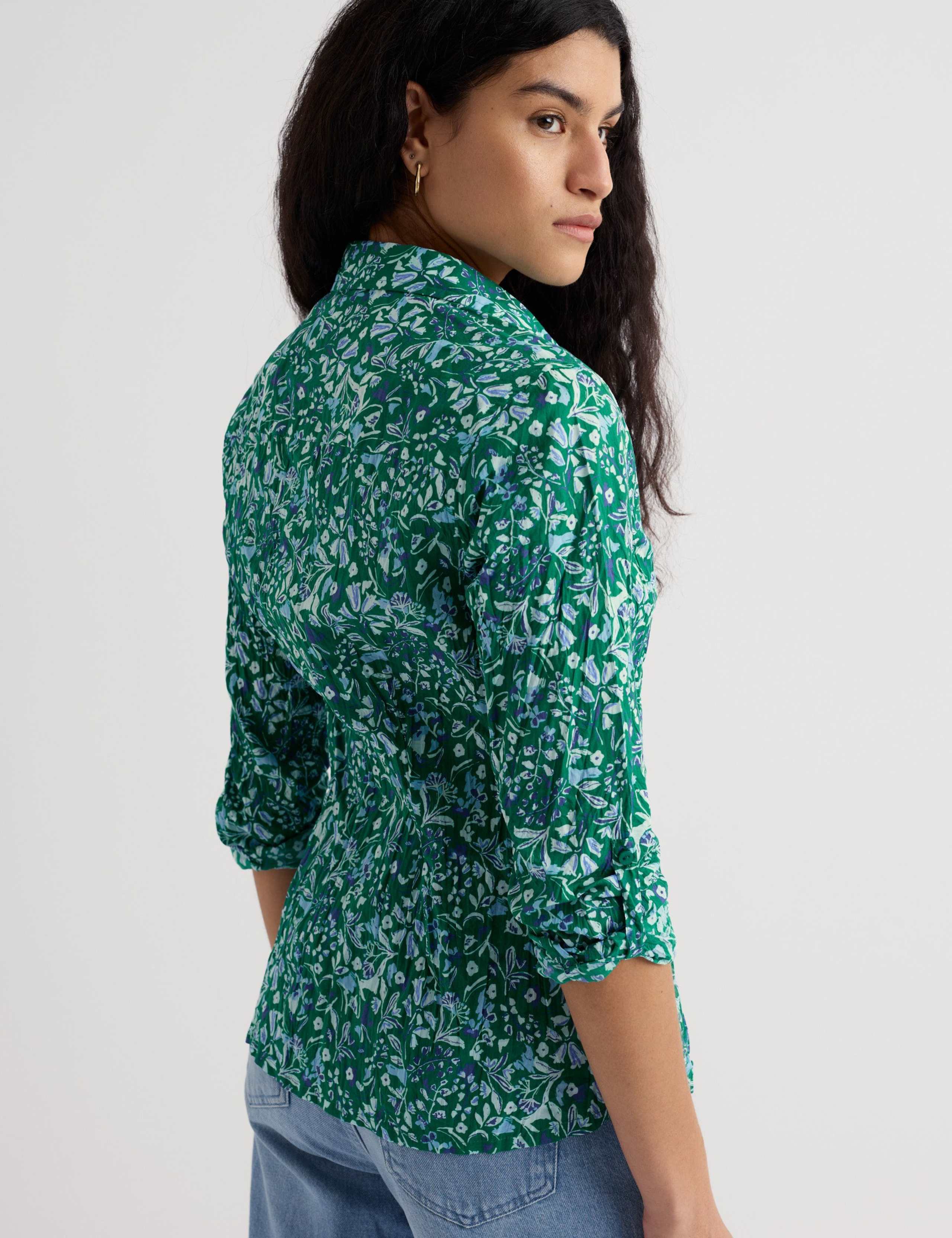 Pure Cotton Leaf Print Shirt 4 of 6