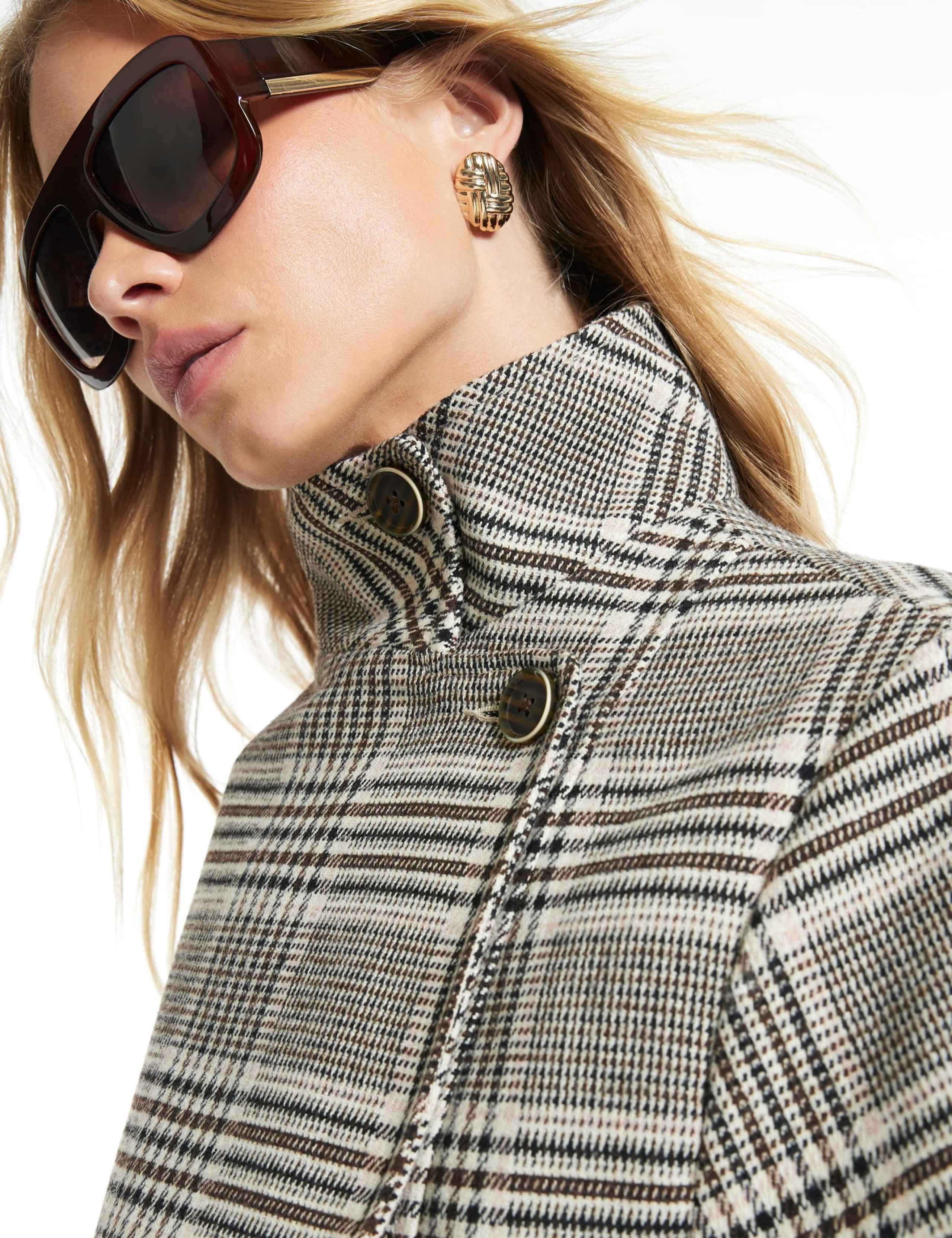 Checked Lightweight Funnel Neck Jacket 3 of 6