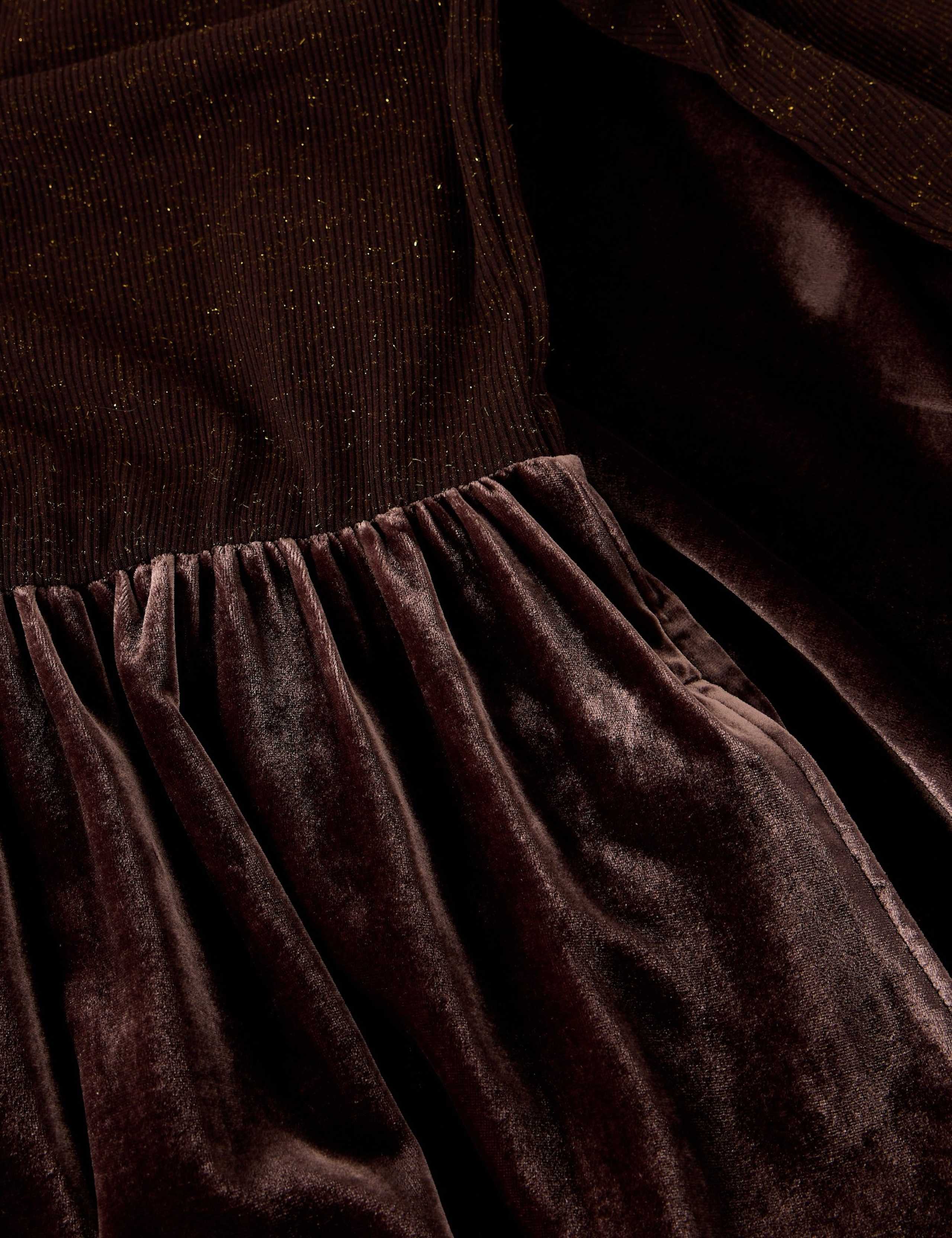 Velvet Fit And Flare Dress 6 of 6