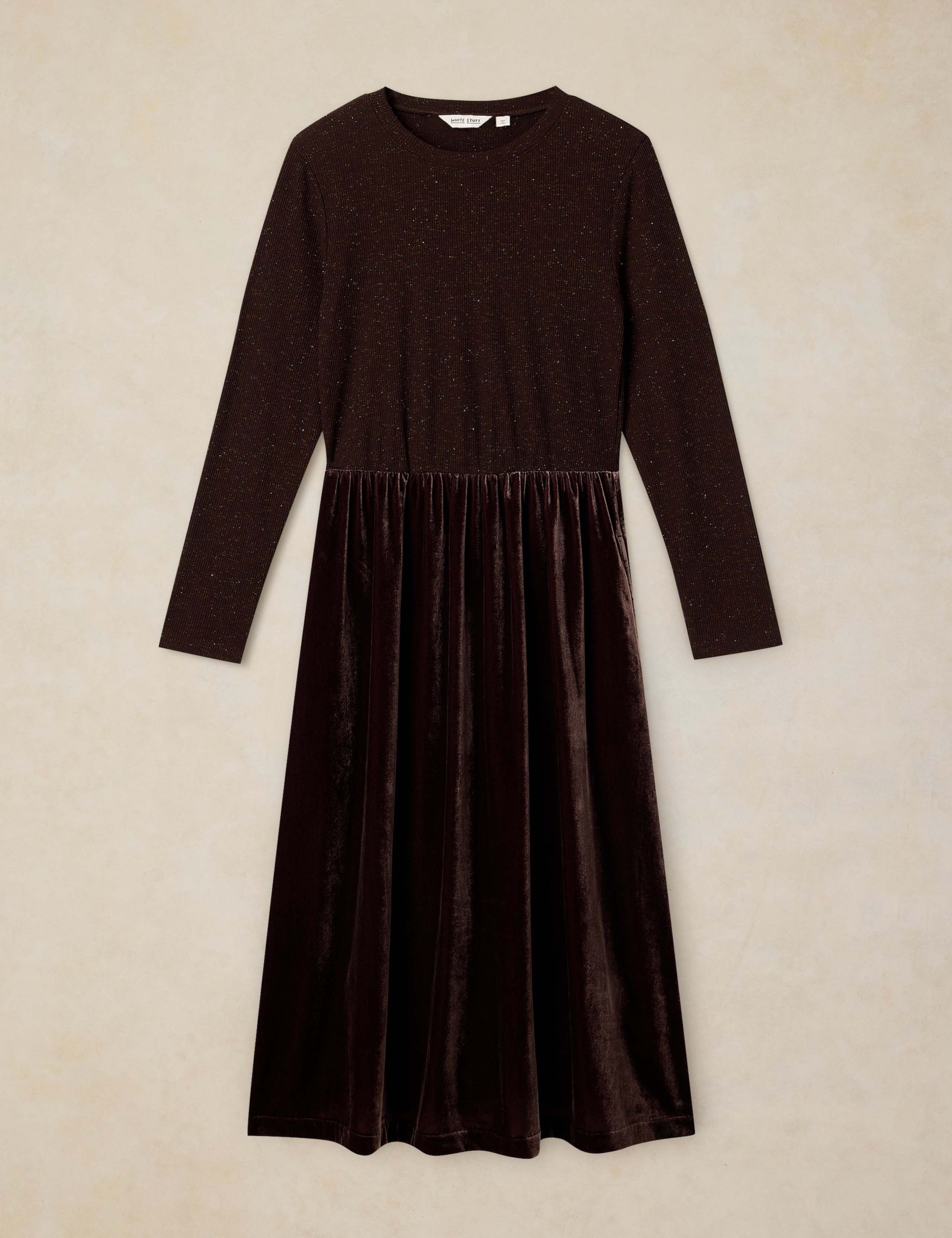 Velvet Fit And Flare Dress 2 of 6