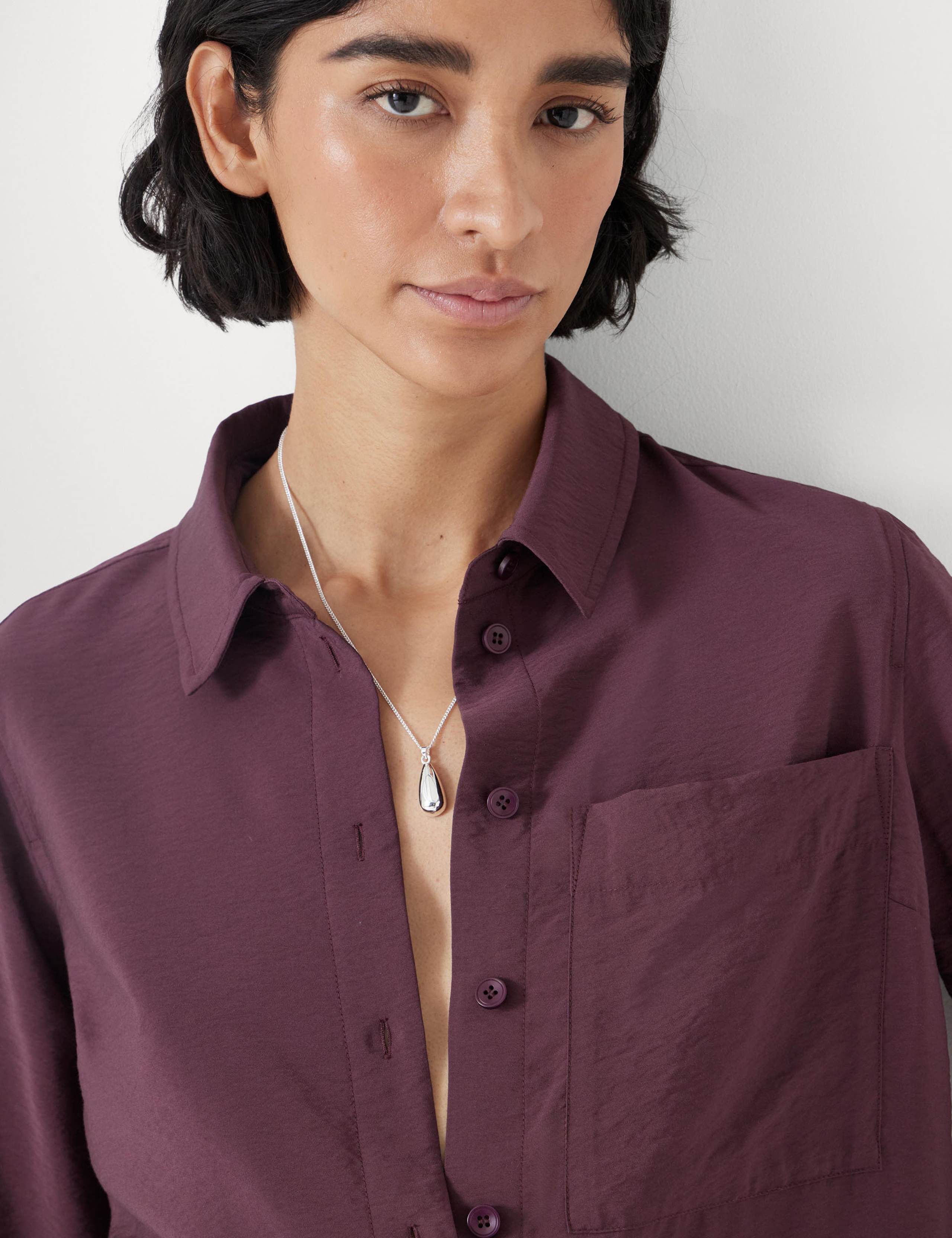 Collared Button Through Relaxed Shirt 6 of 7
