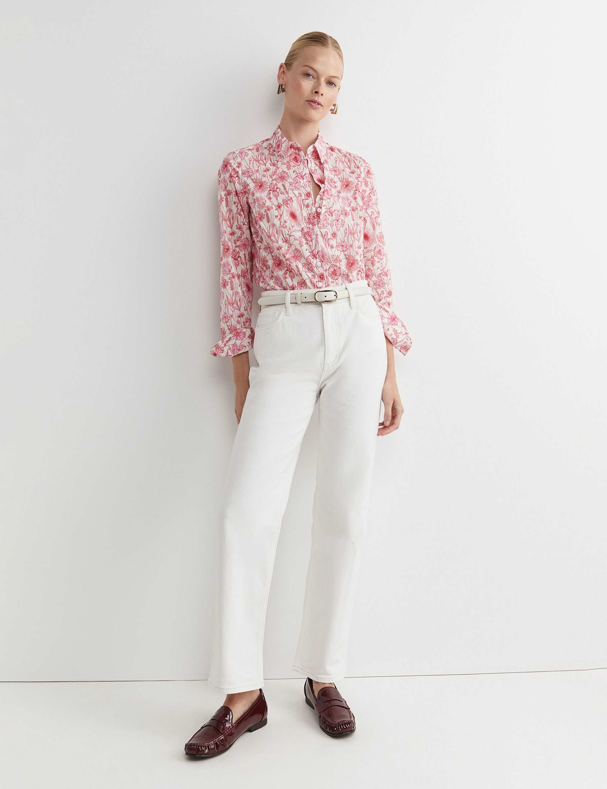 Pure Cotton Floral Collared Shirt 2 of 4