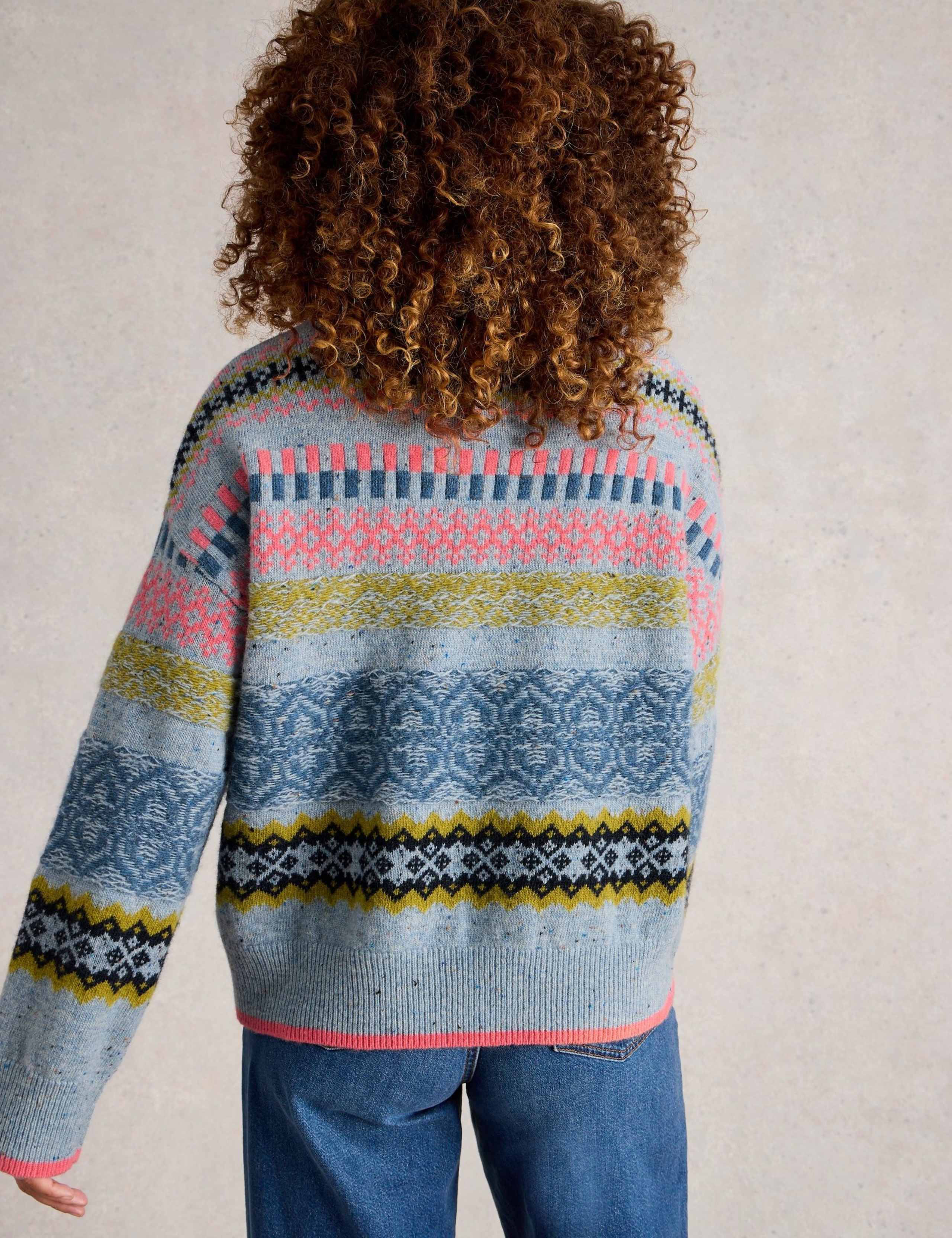 Lambswool Rich Fair Isle Cowl Neck Jumper 5 of 6
