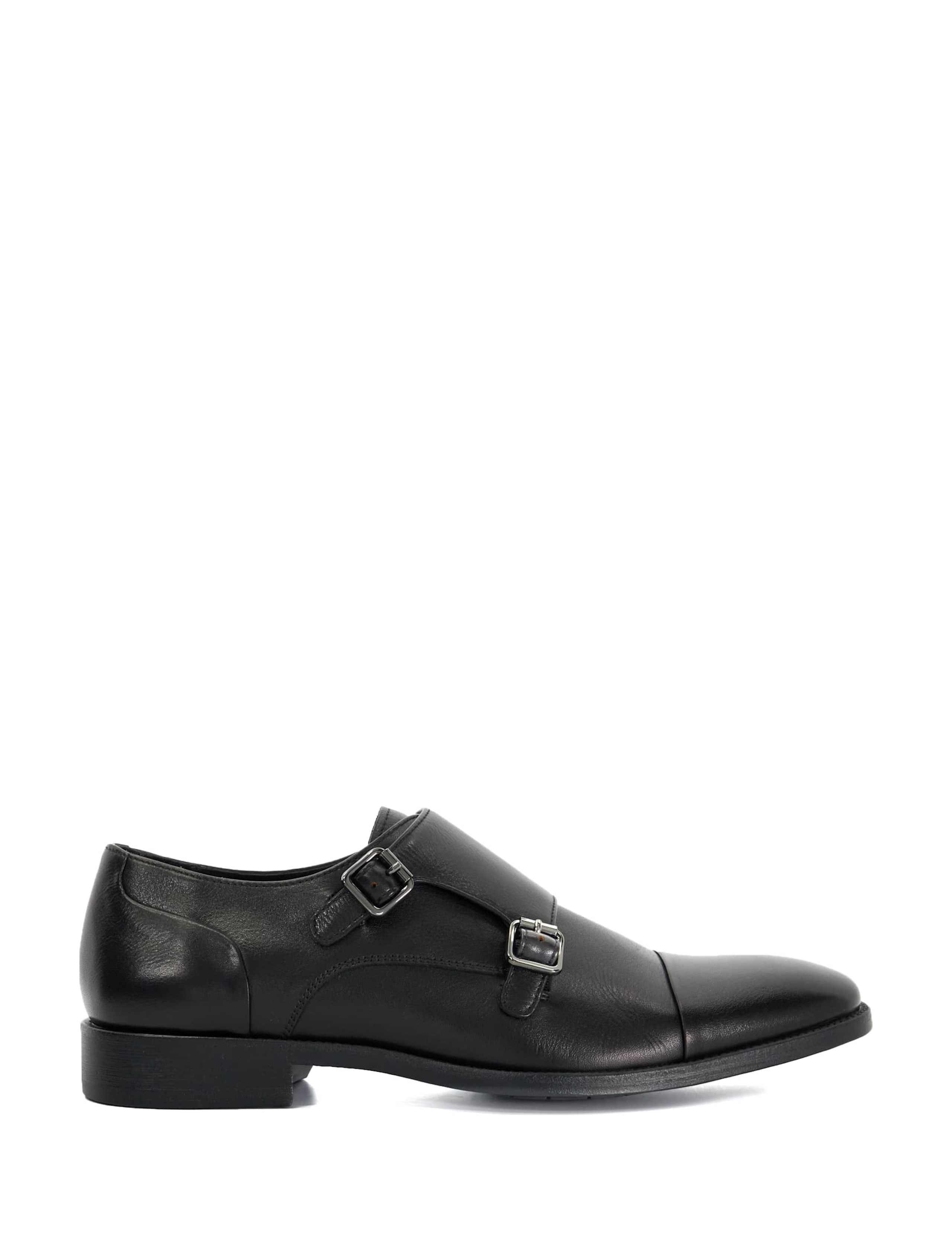 Wide Fit Leather Double Monk Strap Shoes 1 of 5
