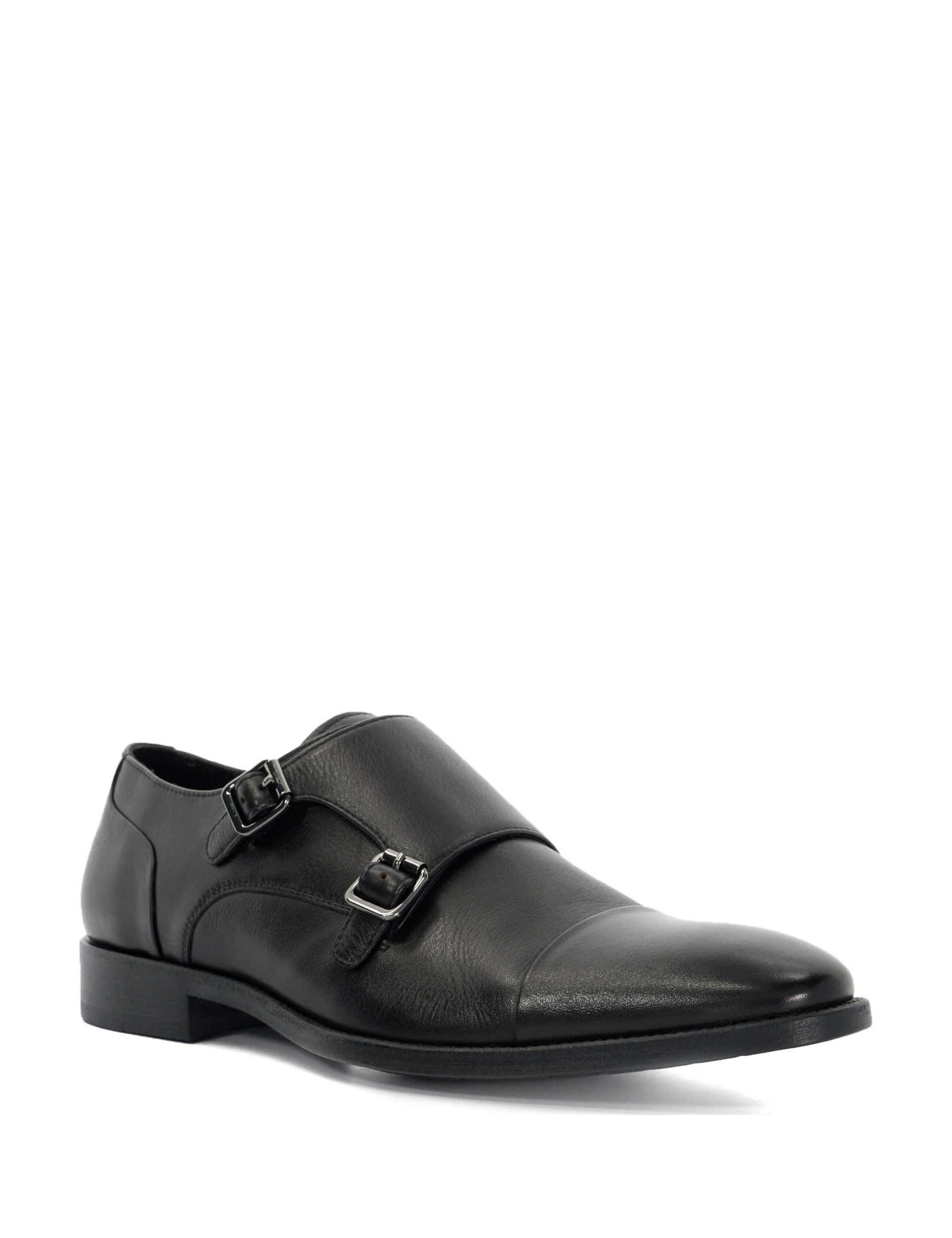 Wide Fit Leather Double Monk Strap Shoes 3 of 5