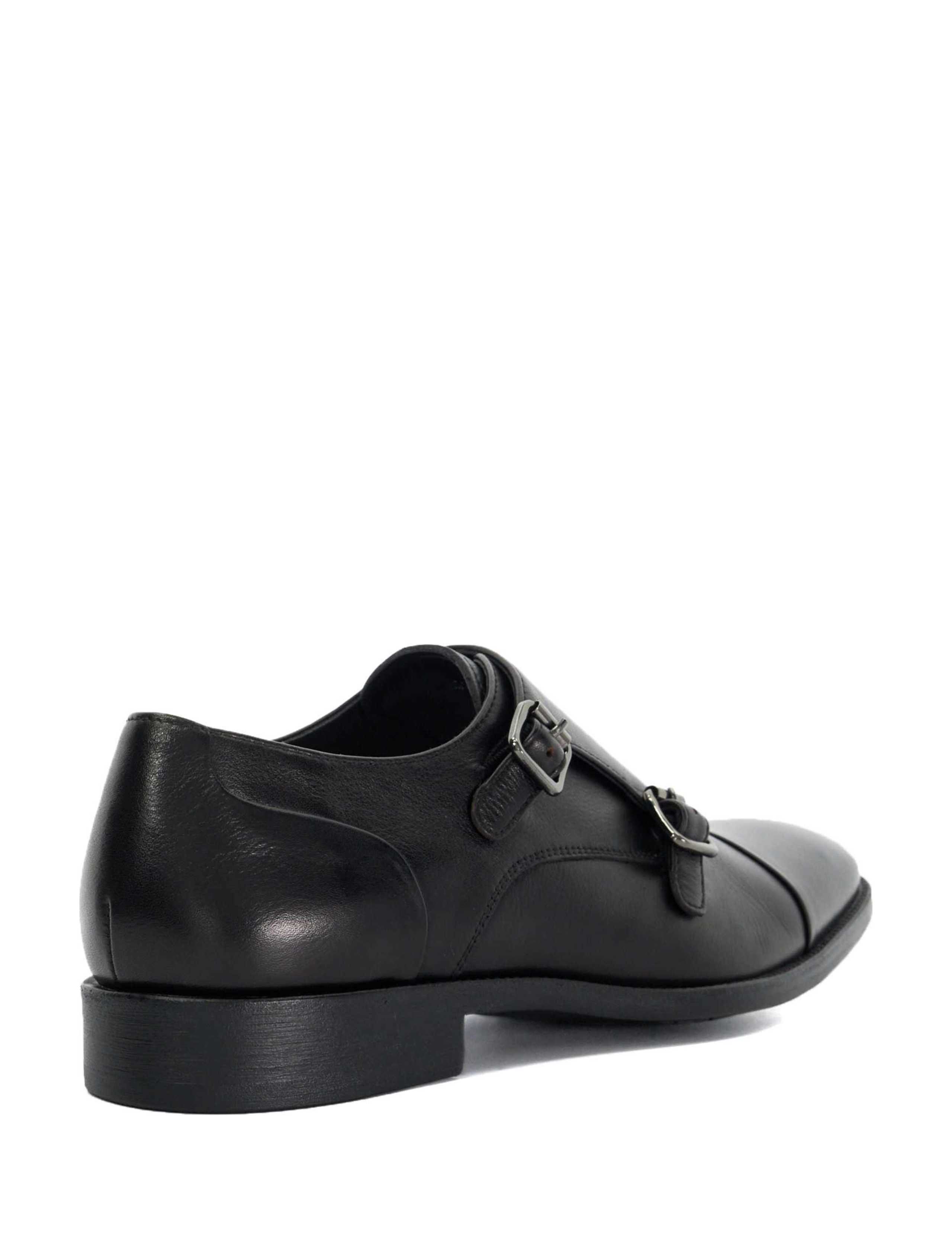 Wide Fit Leather Double Monk Strap Shoes 4 of 5