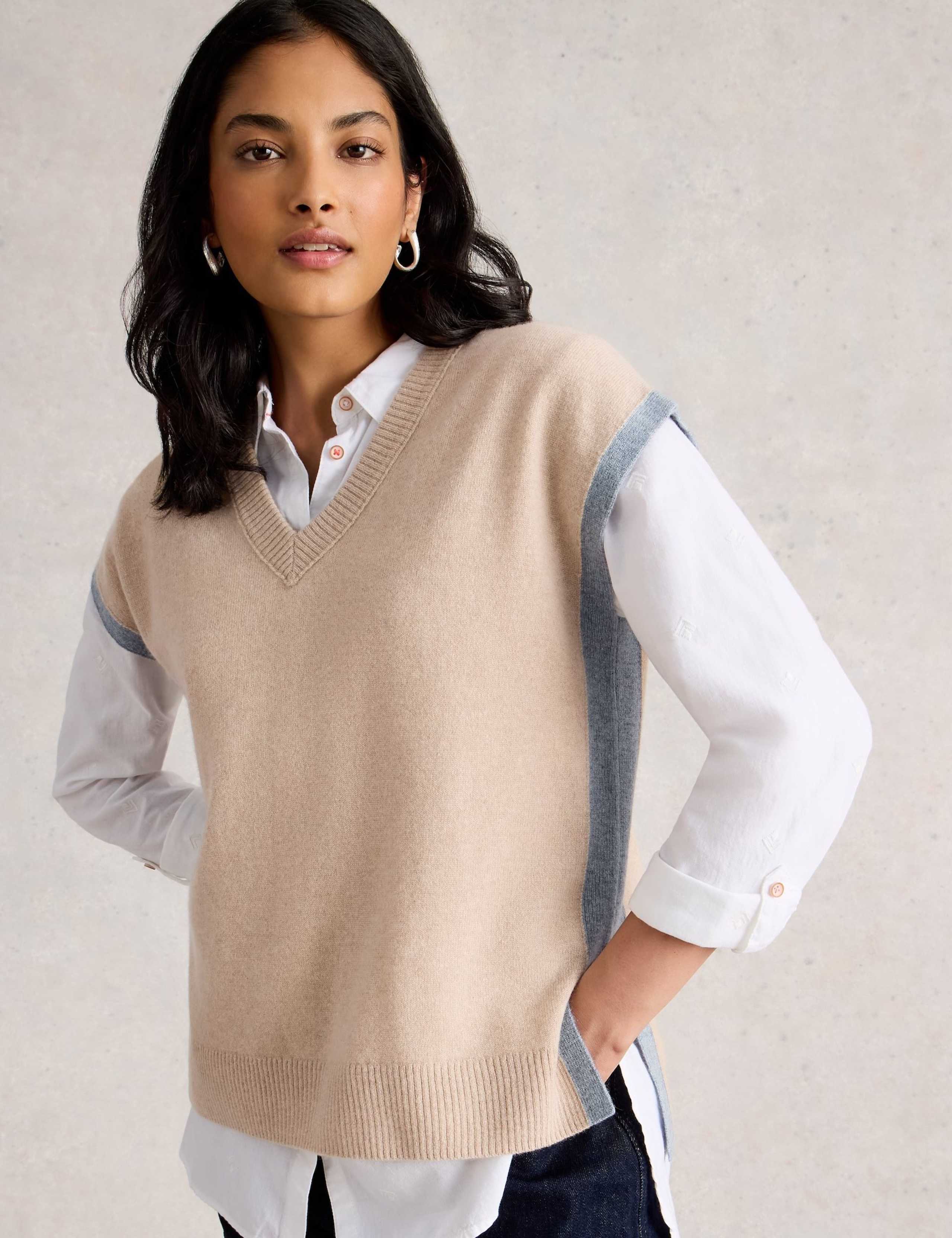 Pure Cashmere V-Neck Knitted Vest 3 of 6