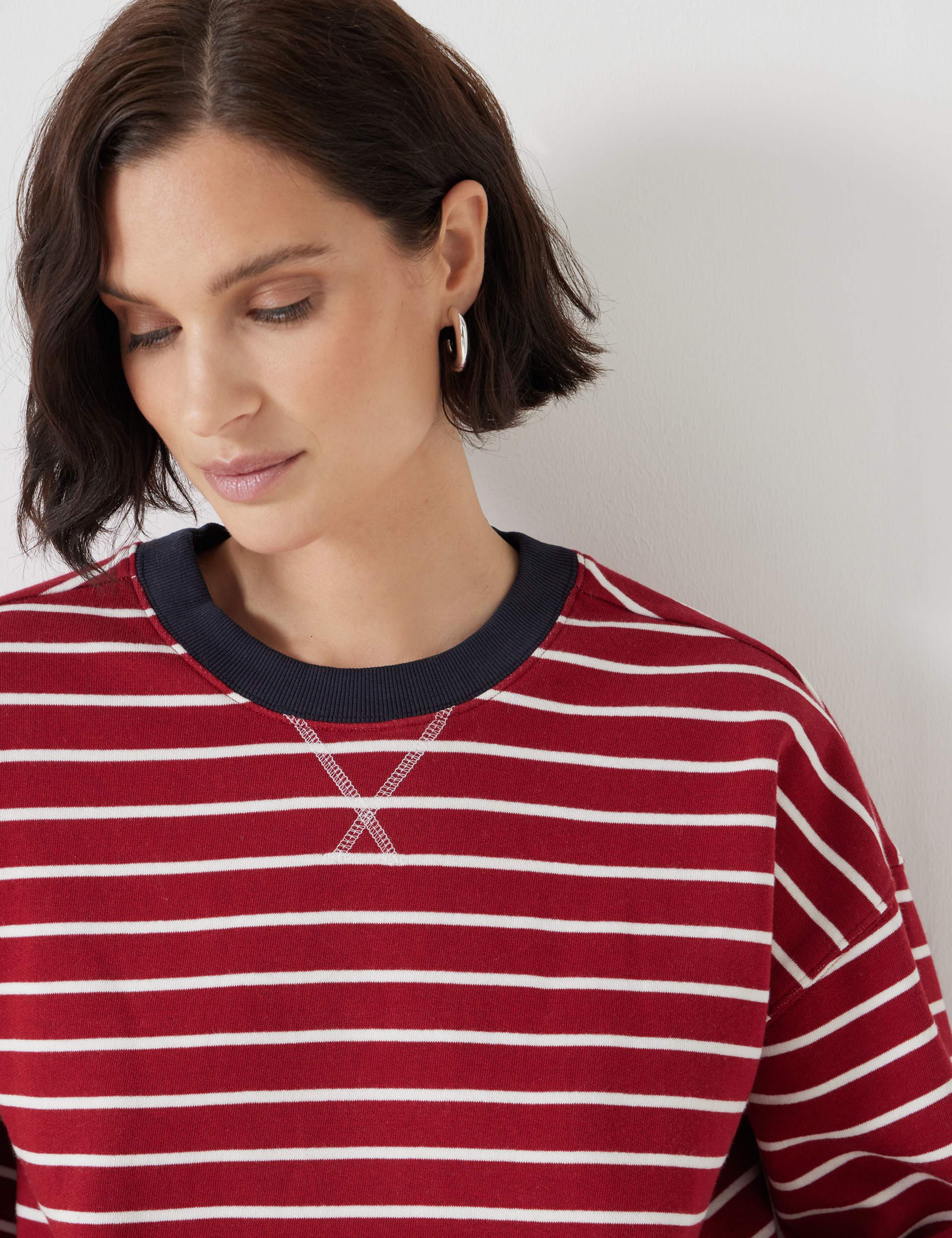 Pure Cotton Striped Sweatshirt 3 of 5