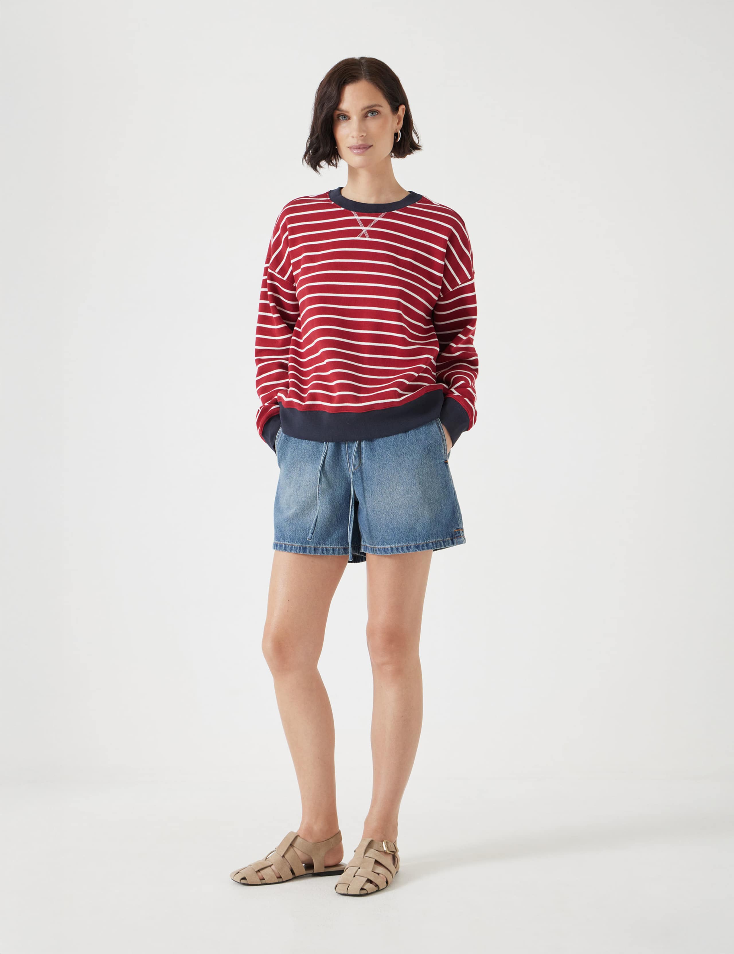 Pure Cotton Striped Sweatshirt 4 of 5