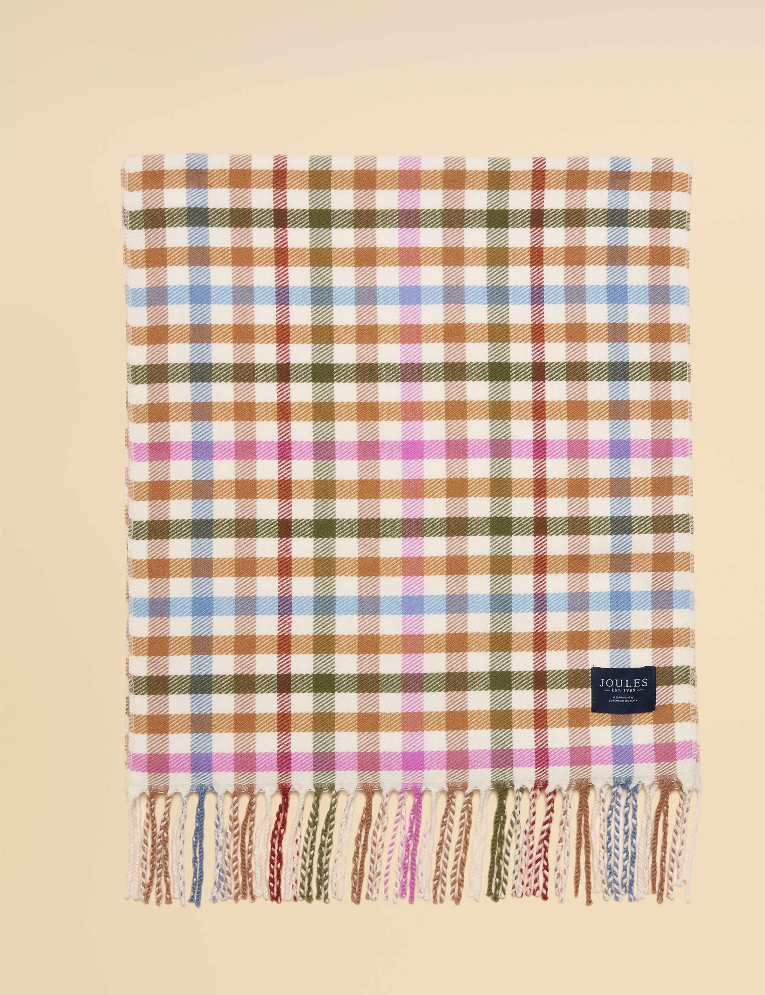 Checked Fringed Scarf 5 of 7