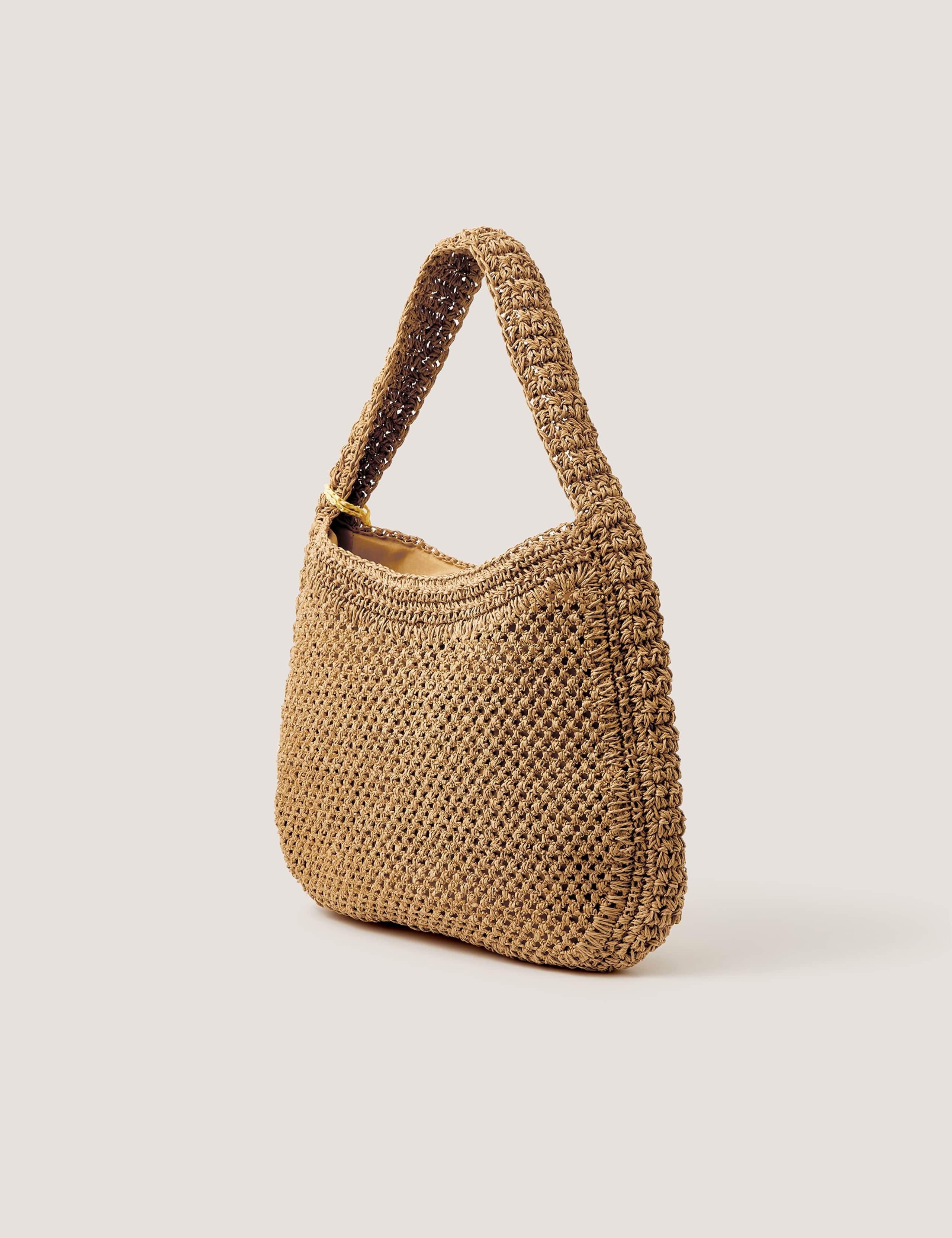 Woven Embroidered Shoulder Bag 3 of 5