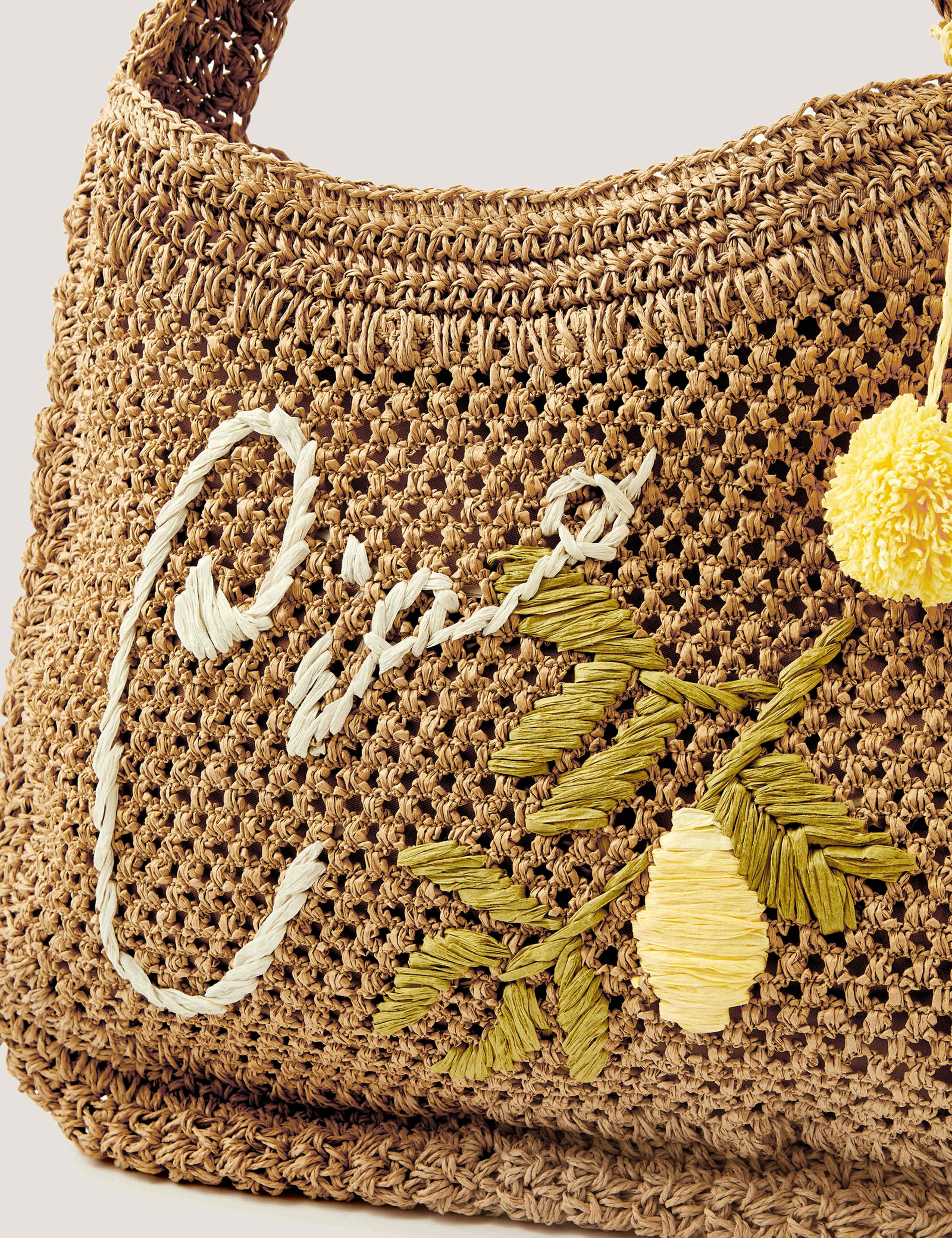 Woven Embroidered Shoulder Bag 4 of 5