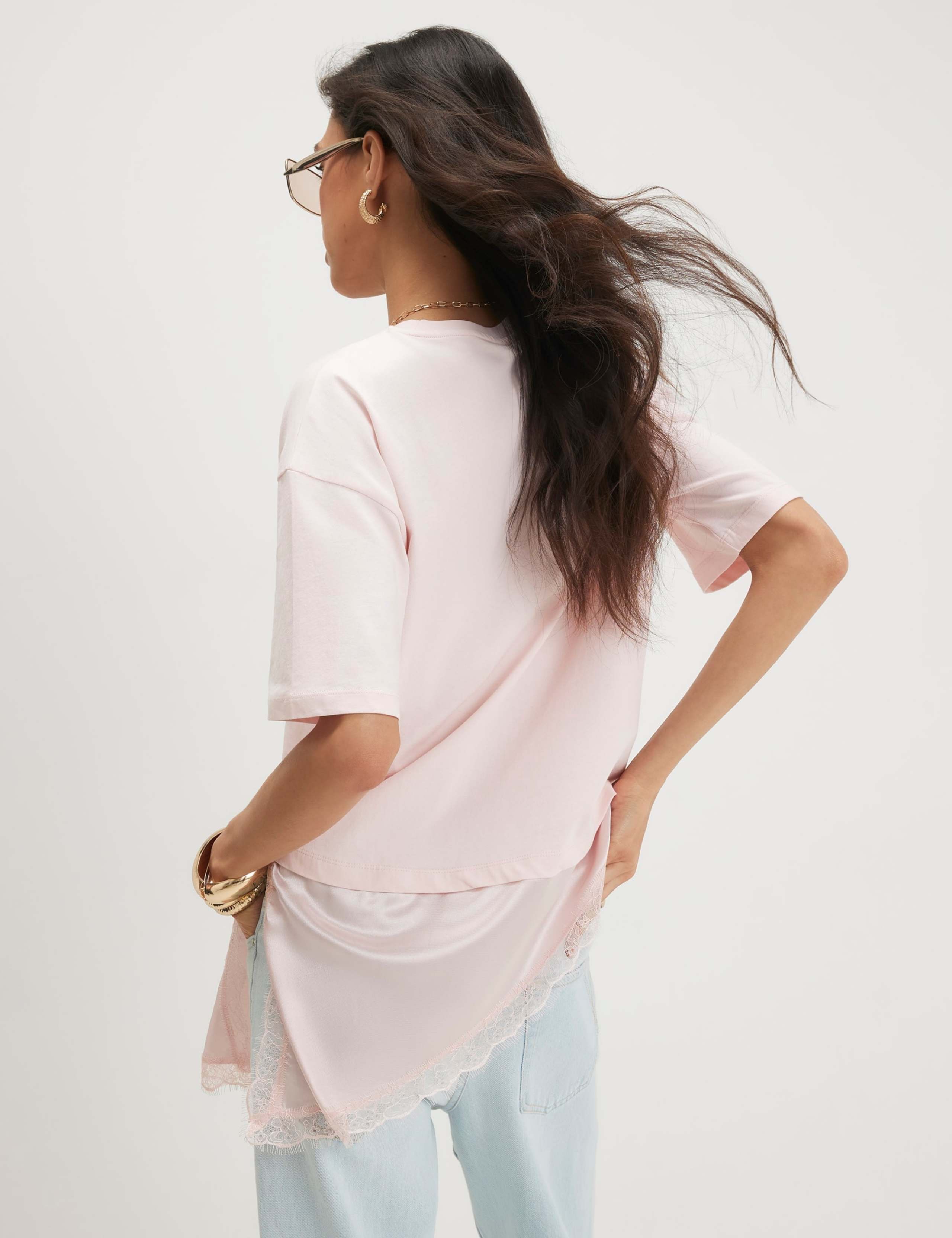 Pure Cotton Lace Detail T-Shirt 5 of 5