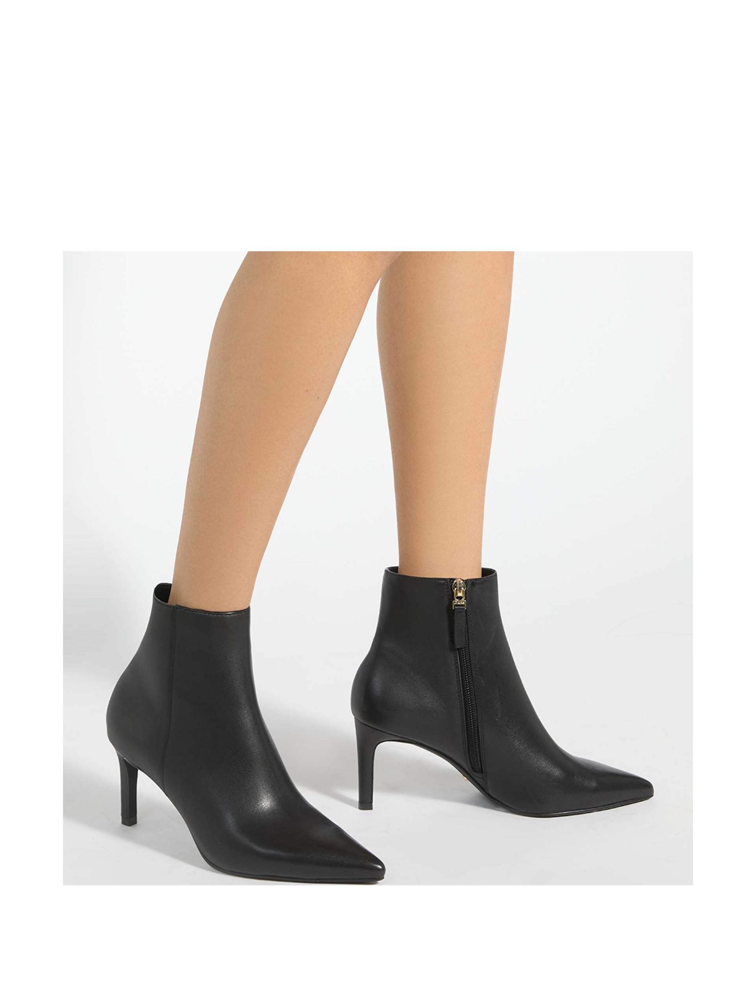 Leather Stiletto Heel Pointed Ankle Boots 2 of 6