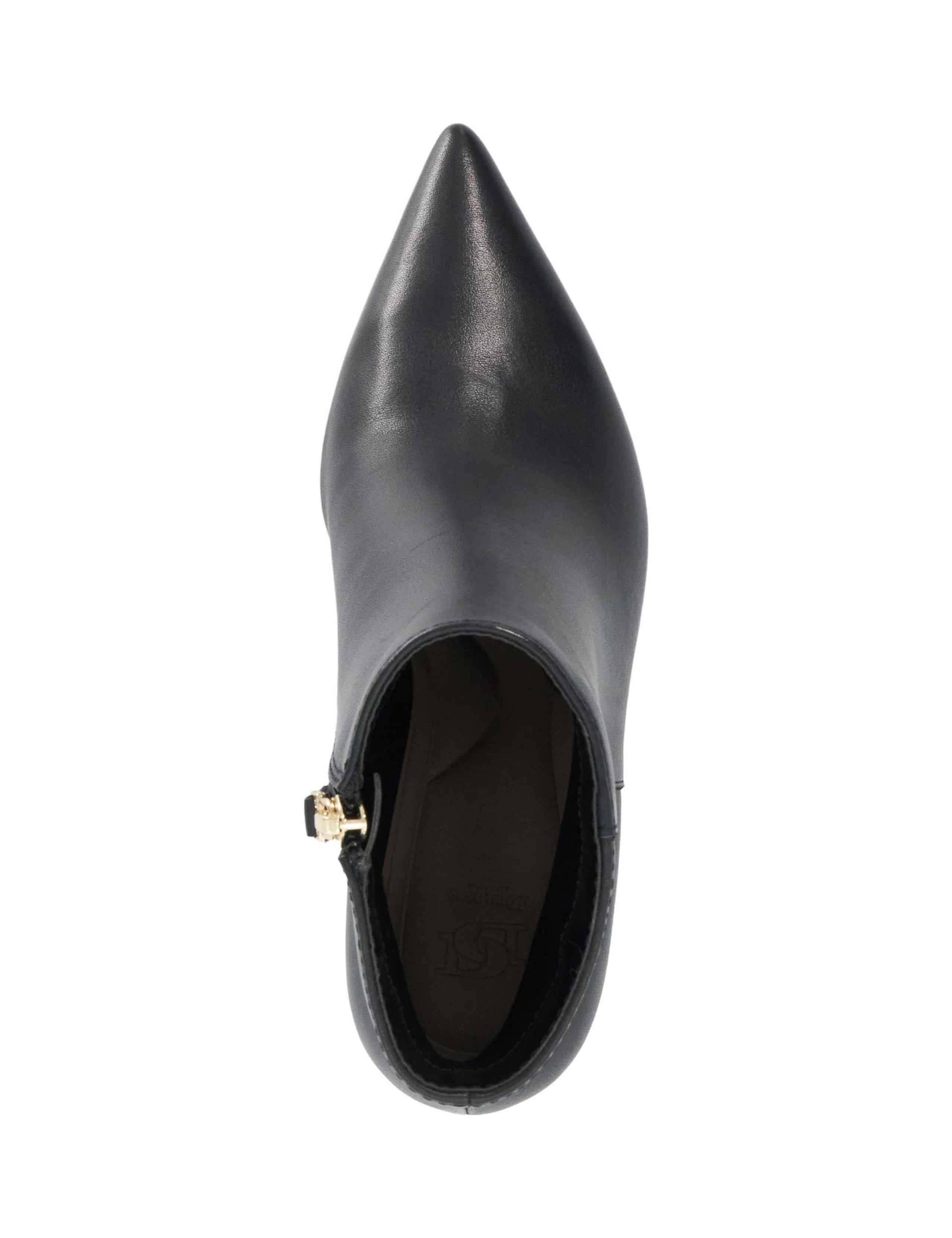 Leather Stiletto Heel Pointed Ankle Boots 3 of 6