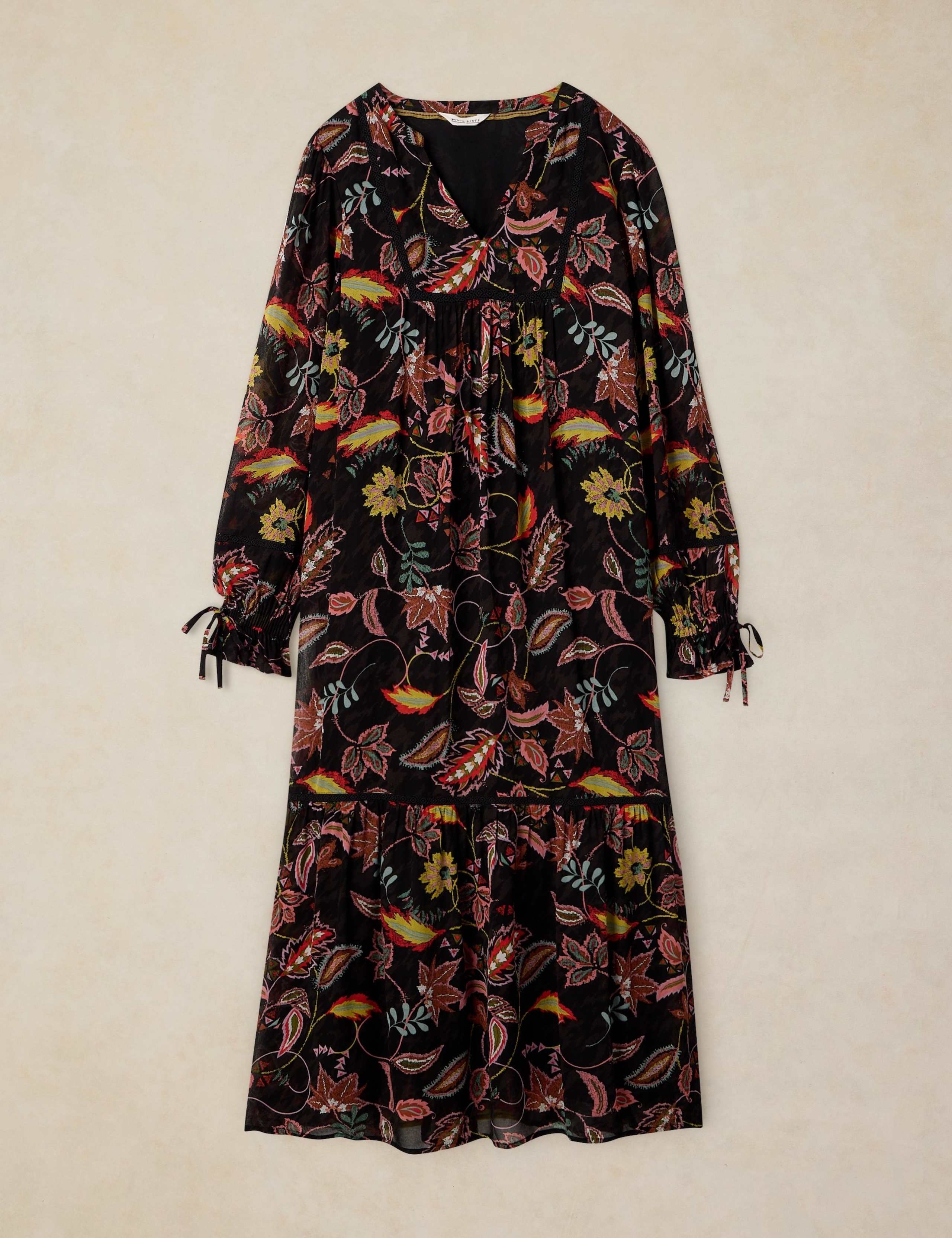 Eleanor Poet Notch Neck Midi Dress 4 of 6