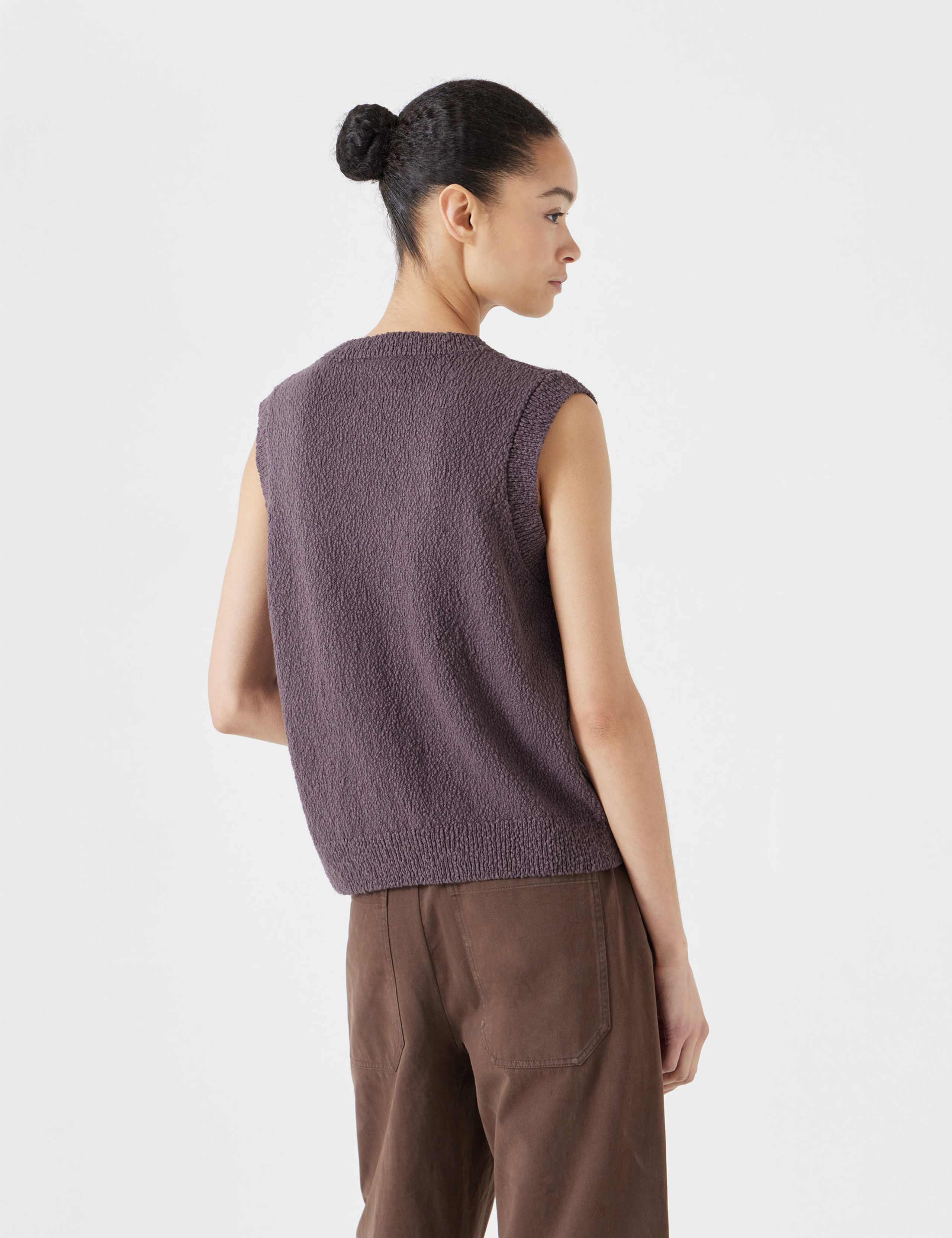 Pure Cotton Button Through Knitted Vest 5 of 5