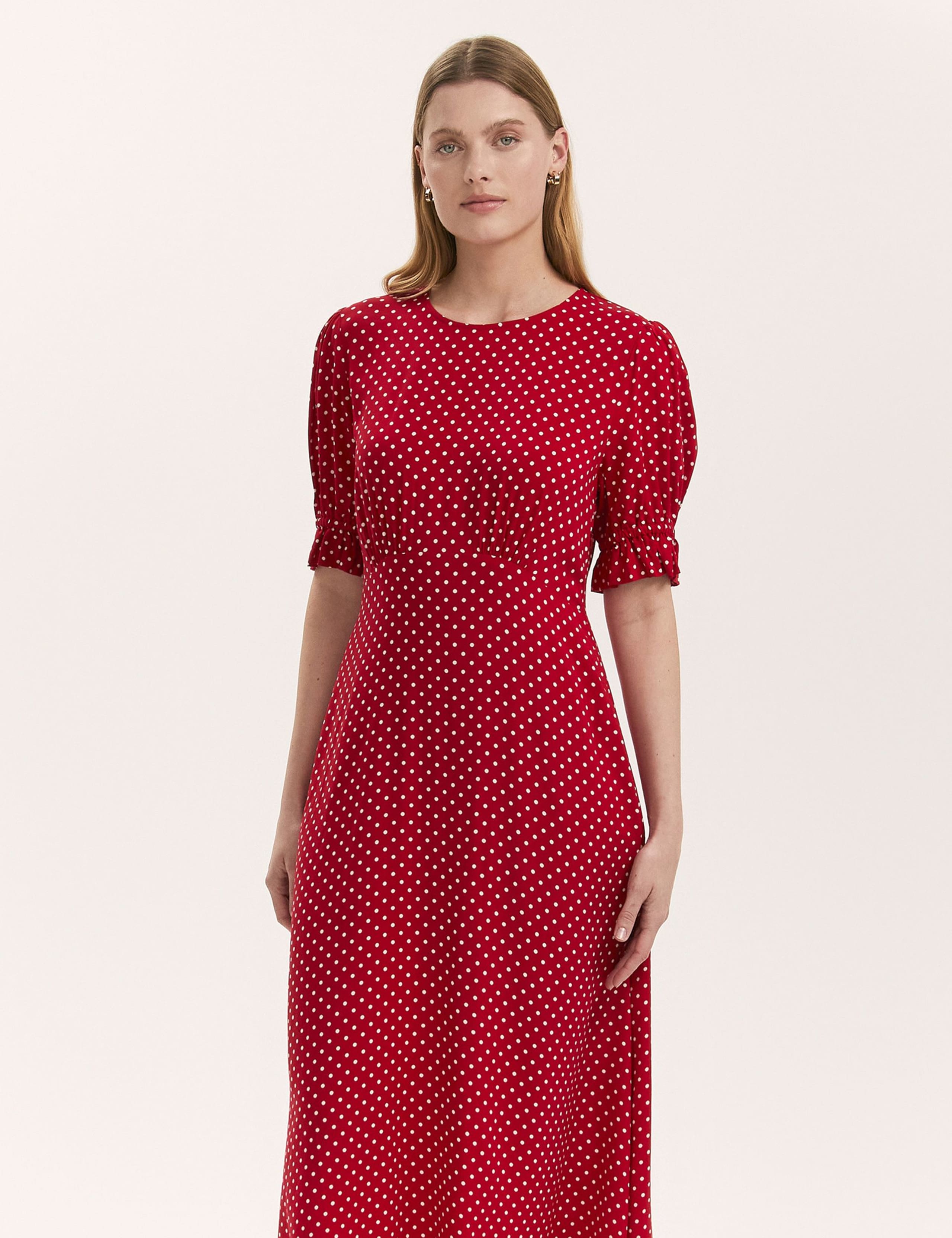 Polka Dot Midi Tea Dress 2 of 4