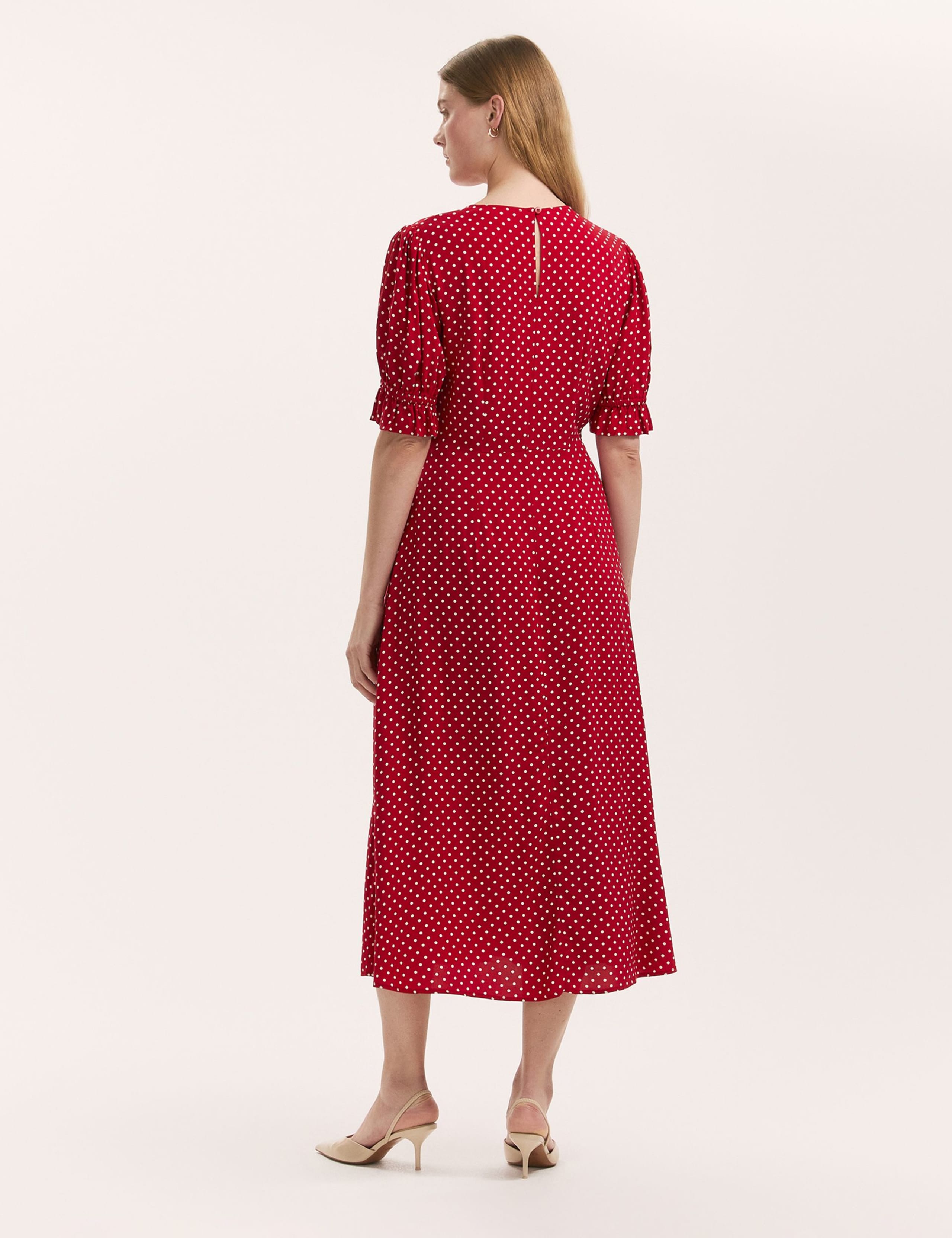 Polka Dot Midi Tea Dress 3 of 4