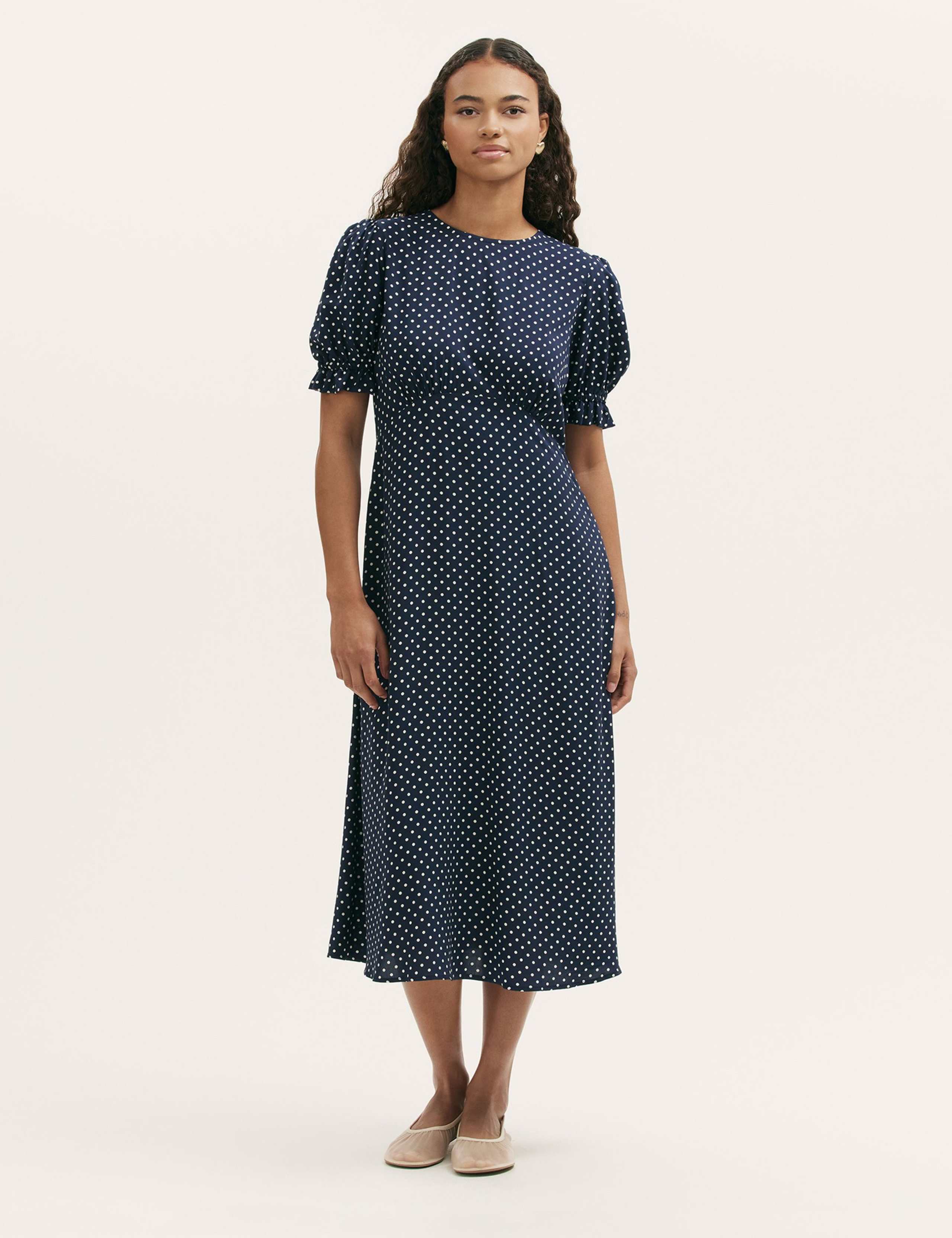 Polka Dot Midi Tea Dress 1 of 4
