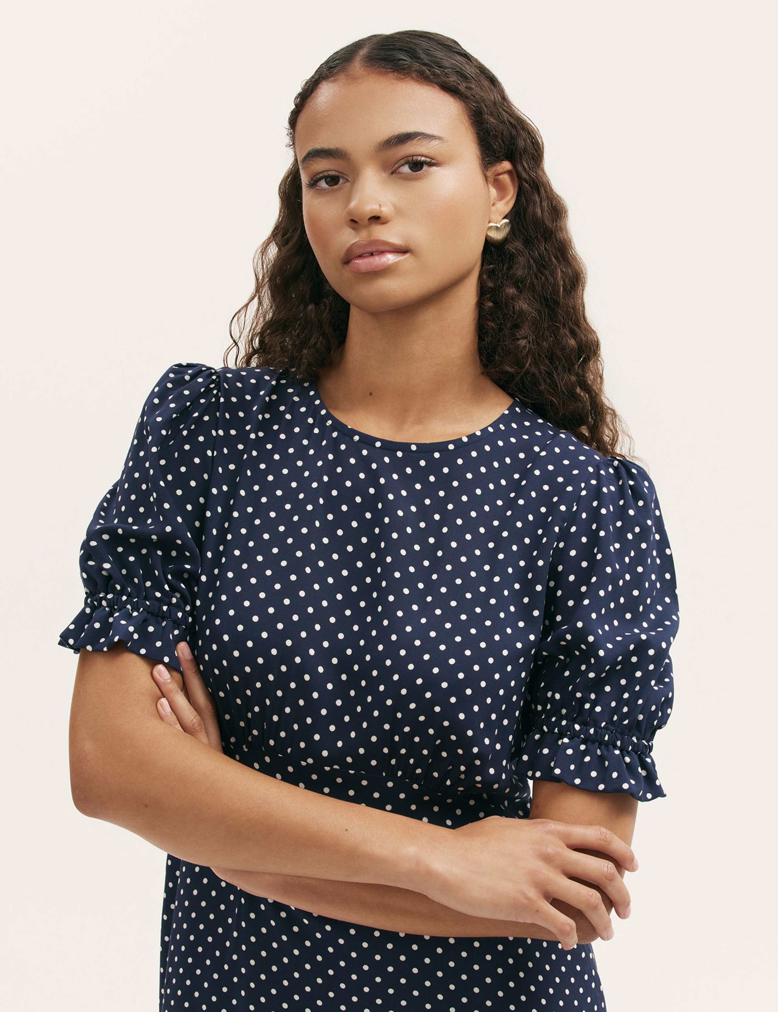 Polka Dot Midi Tea Dress 4 of 4