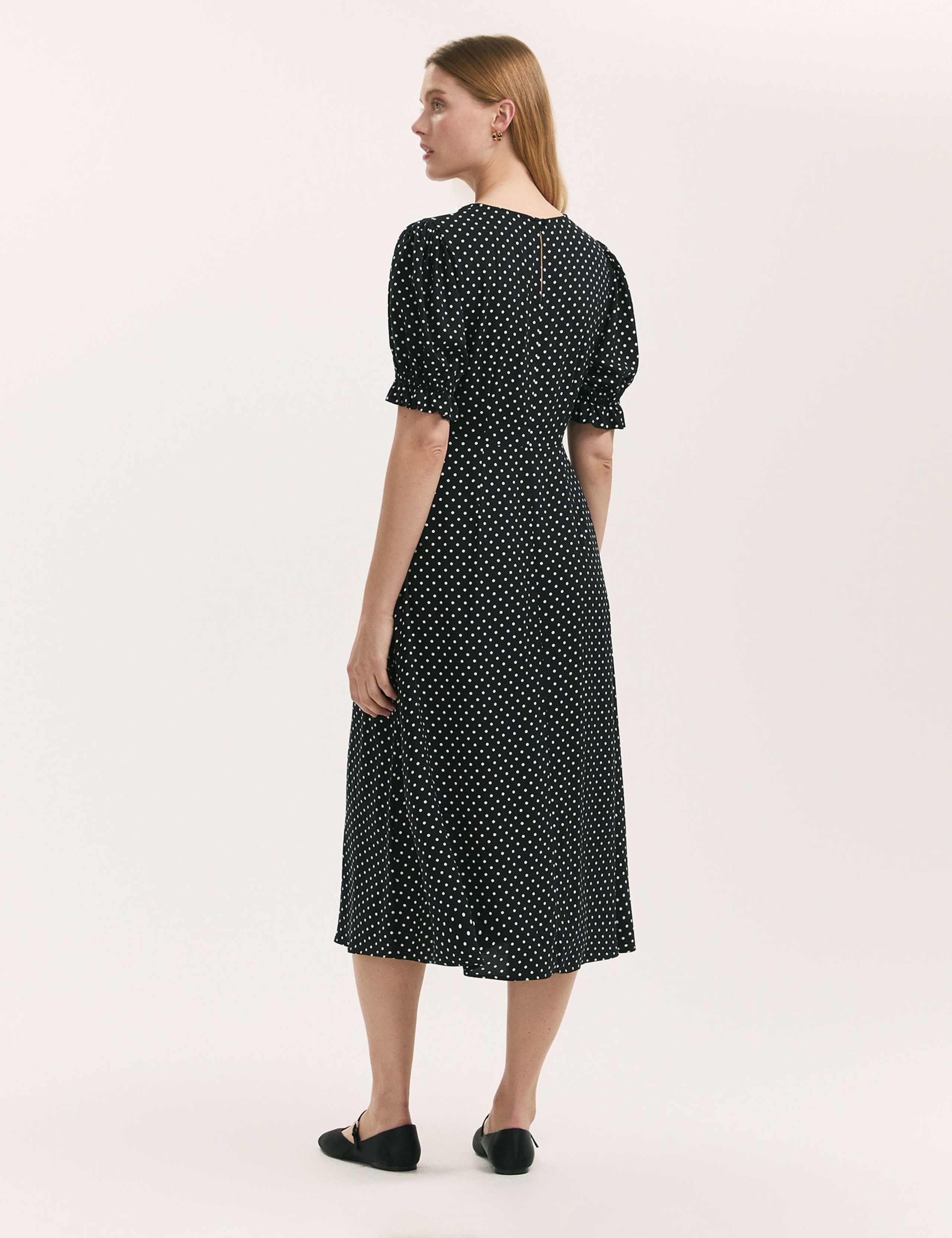 Polka Dot Midi Tea Dress 3 of 3