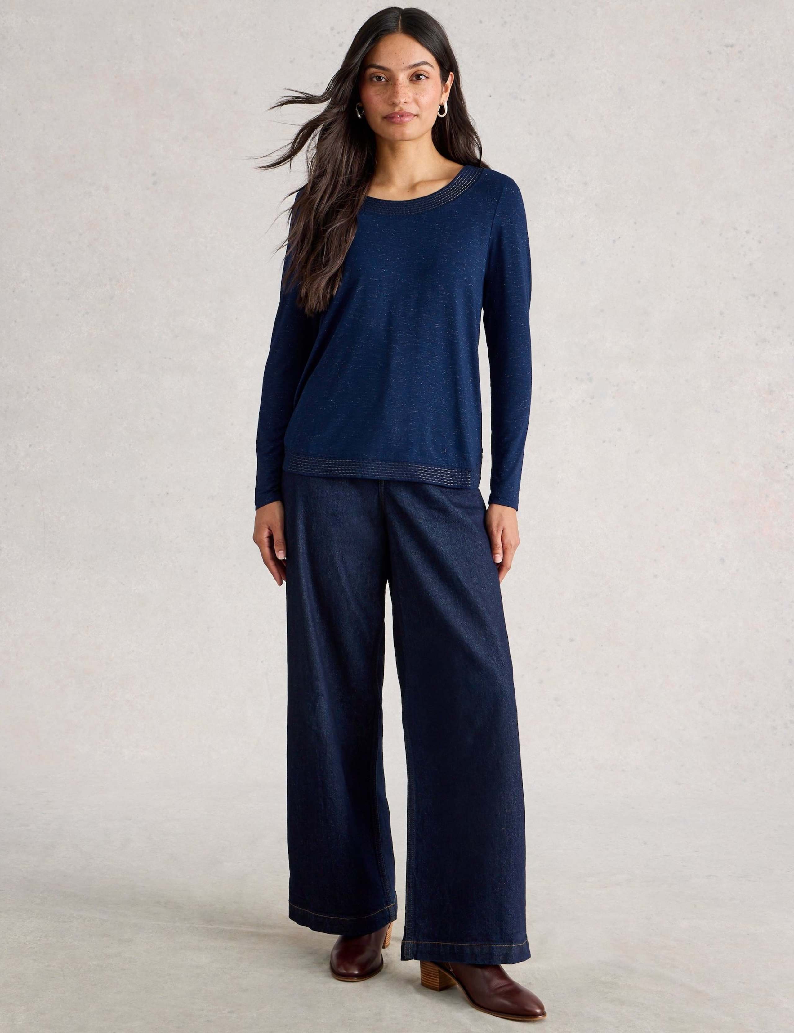 Sparkly Embellished Scoop Neck Top 3 of 6