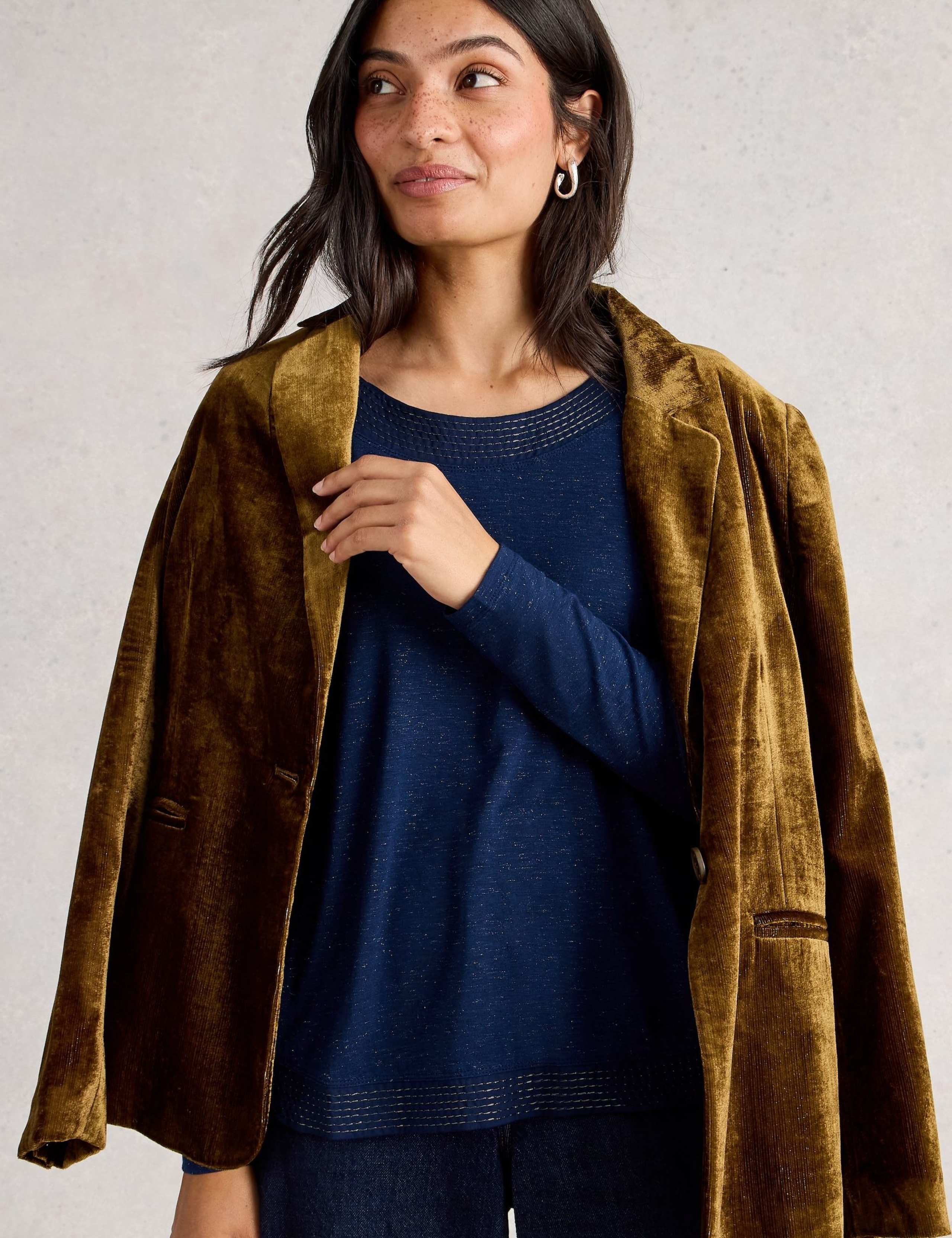 Sparkly Embellished Scoop Neck Top 4 of 6