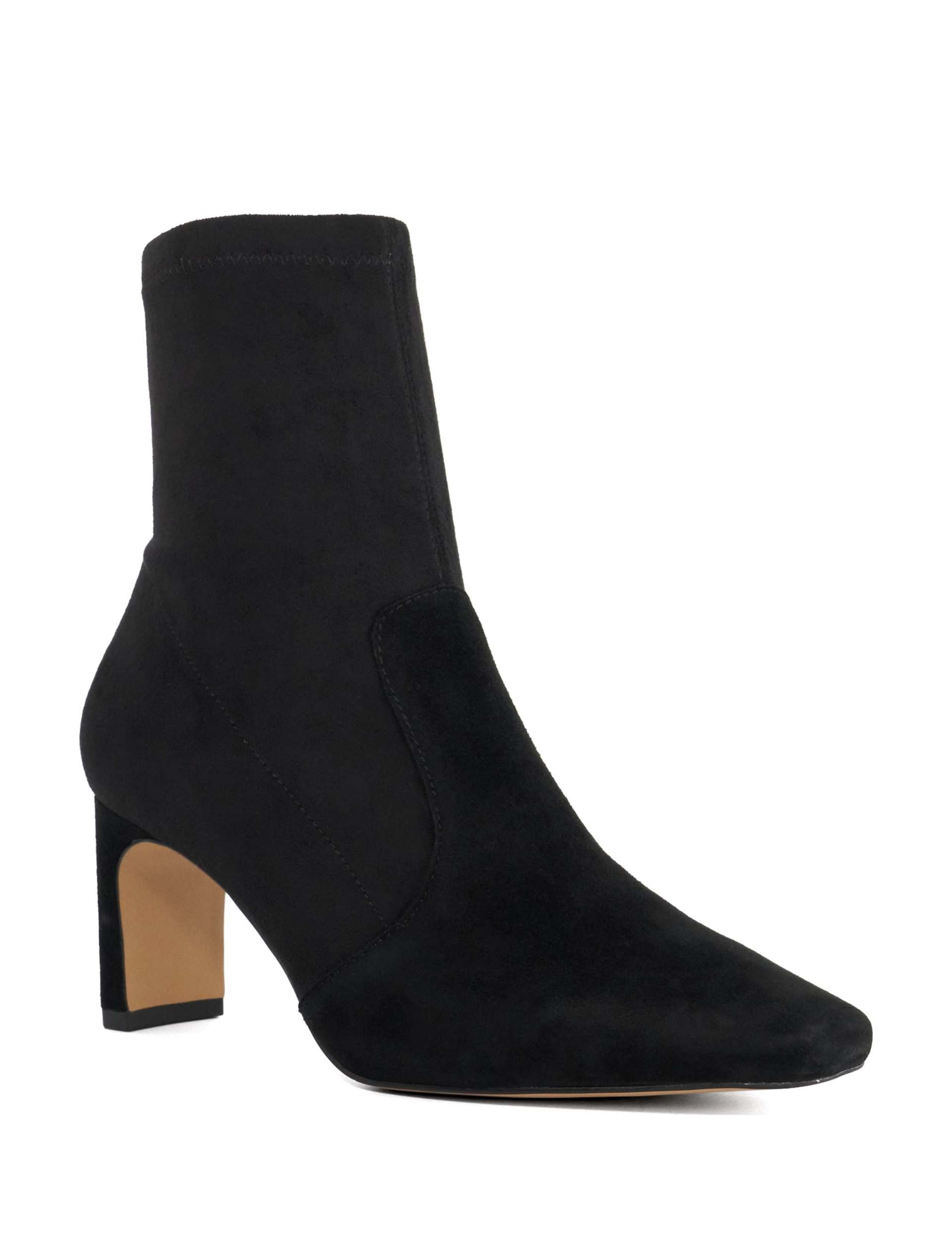 Suede Block Heel Pointed Ankle Boots 5 of 5