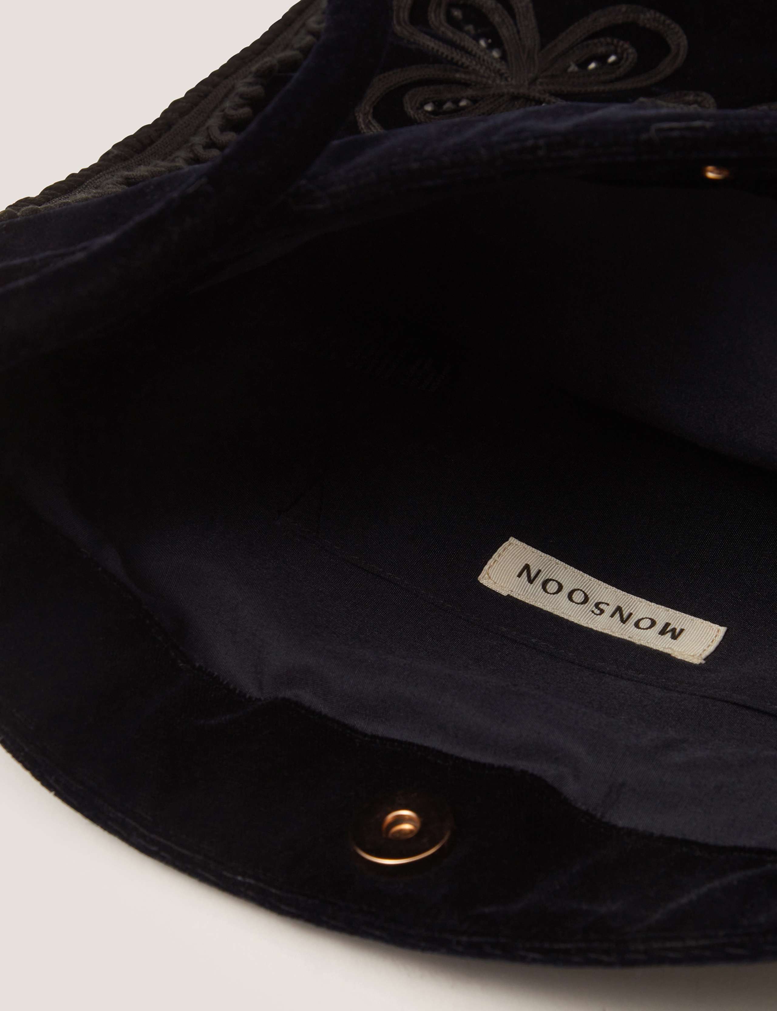 Velvet Embroidered Fringed Shoulder Bag 4 of 4