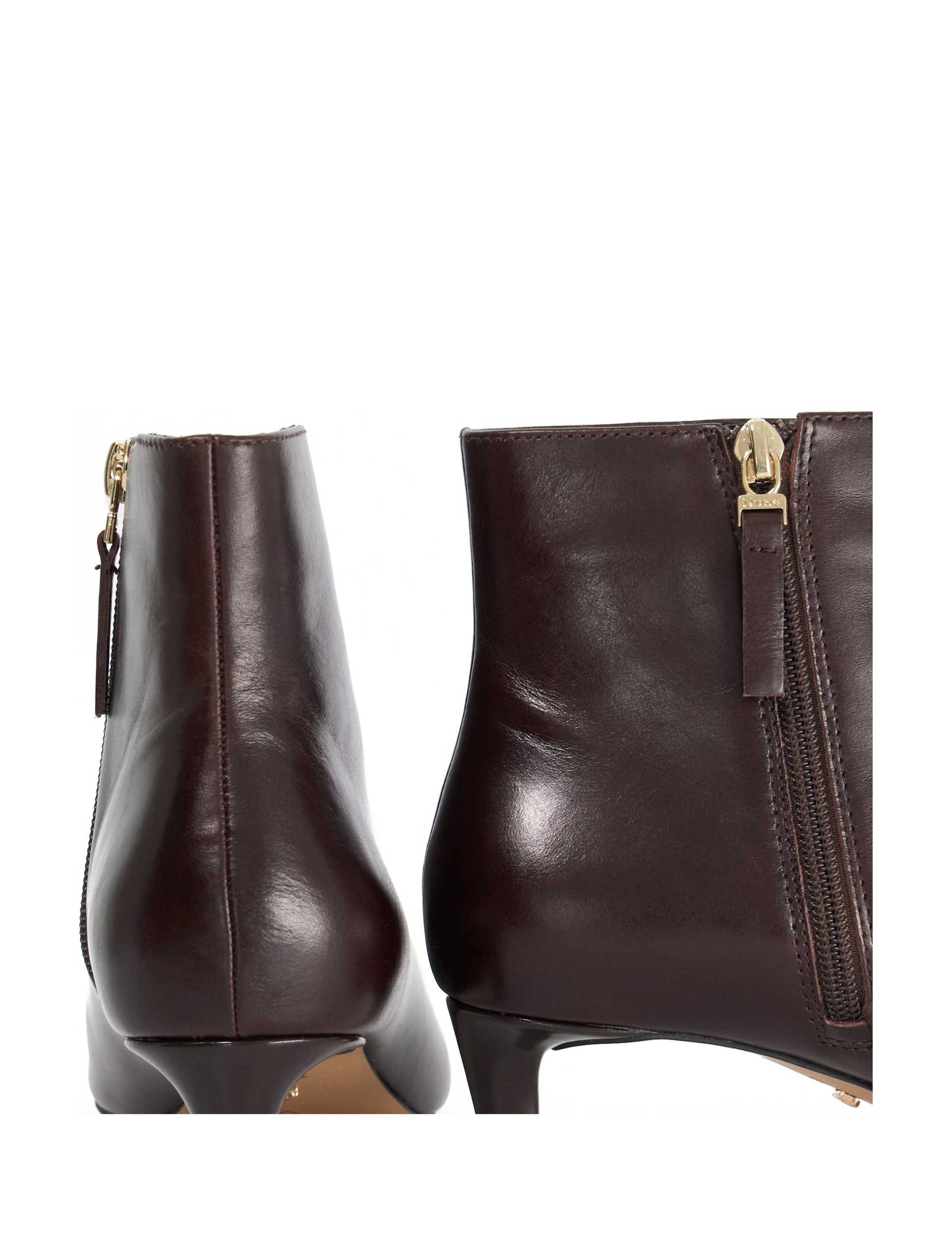 Leather Kitten Heel Ankle Boots 4 of 5