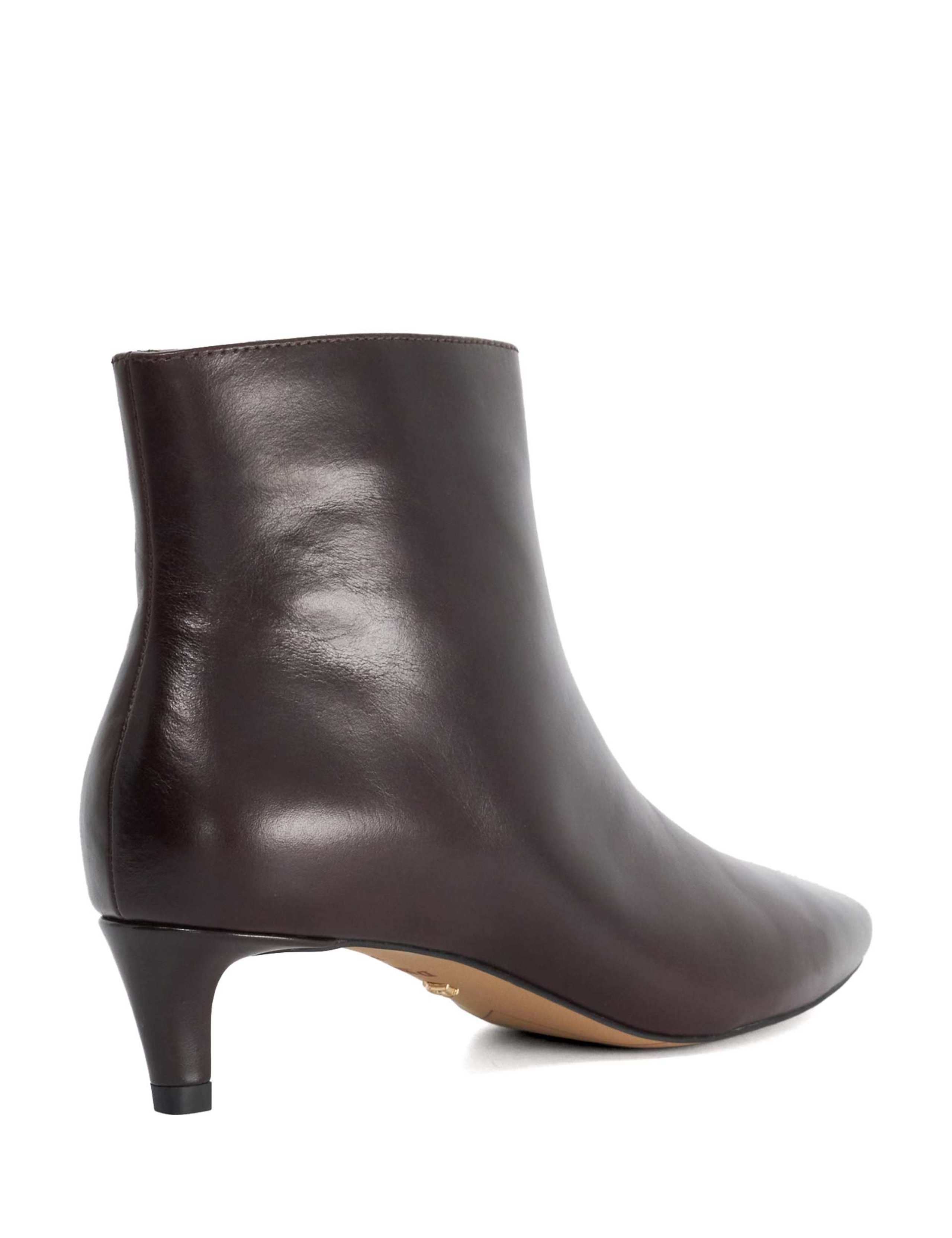 Leather Kitten Heel Ankle Boots 5 of 5