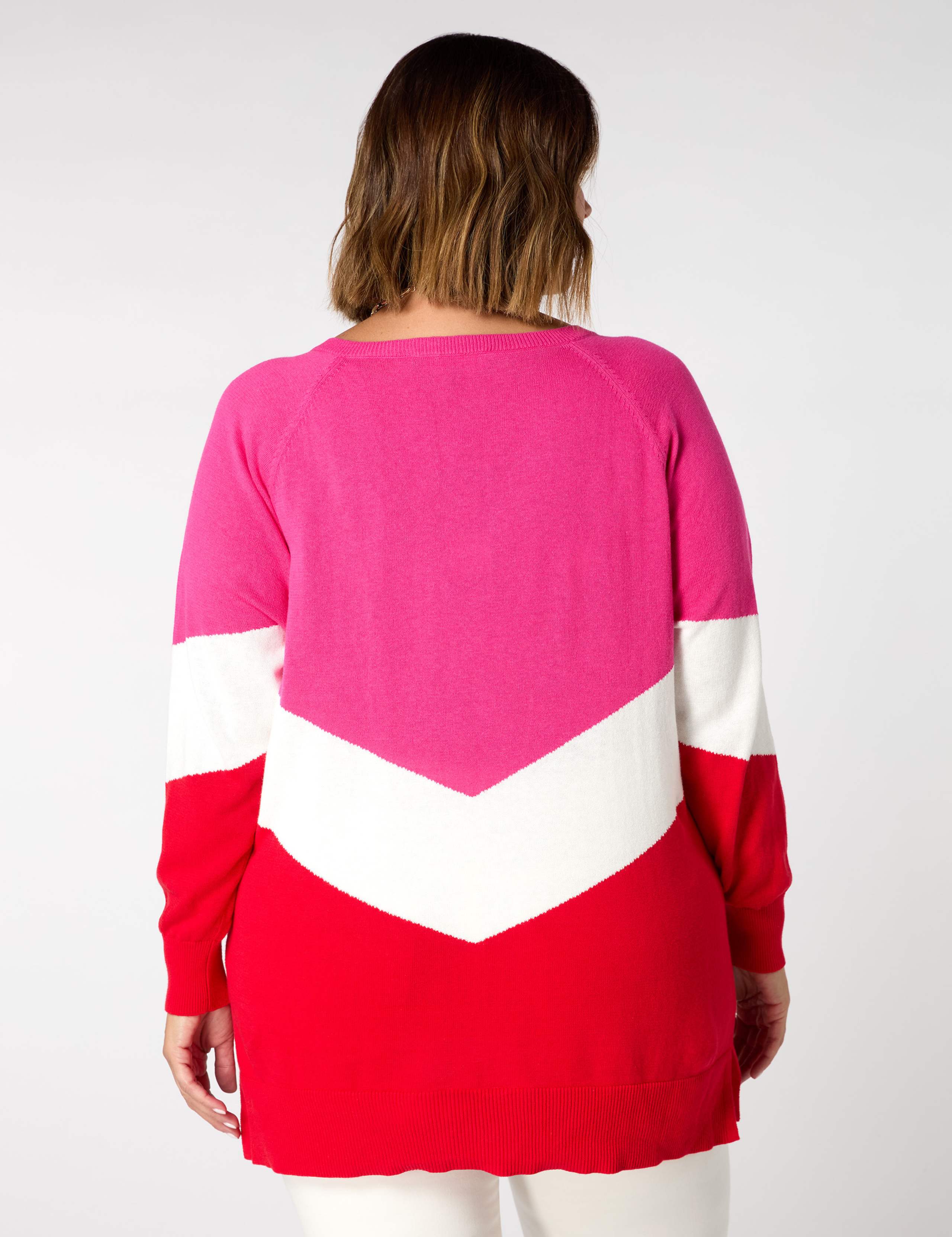 Linen Rich Colour Block Relaxed Jumper 2 of 5