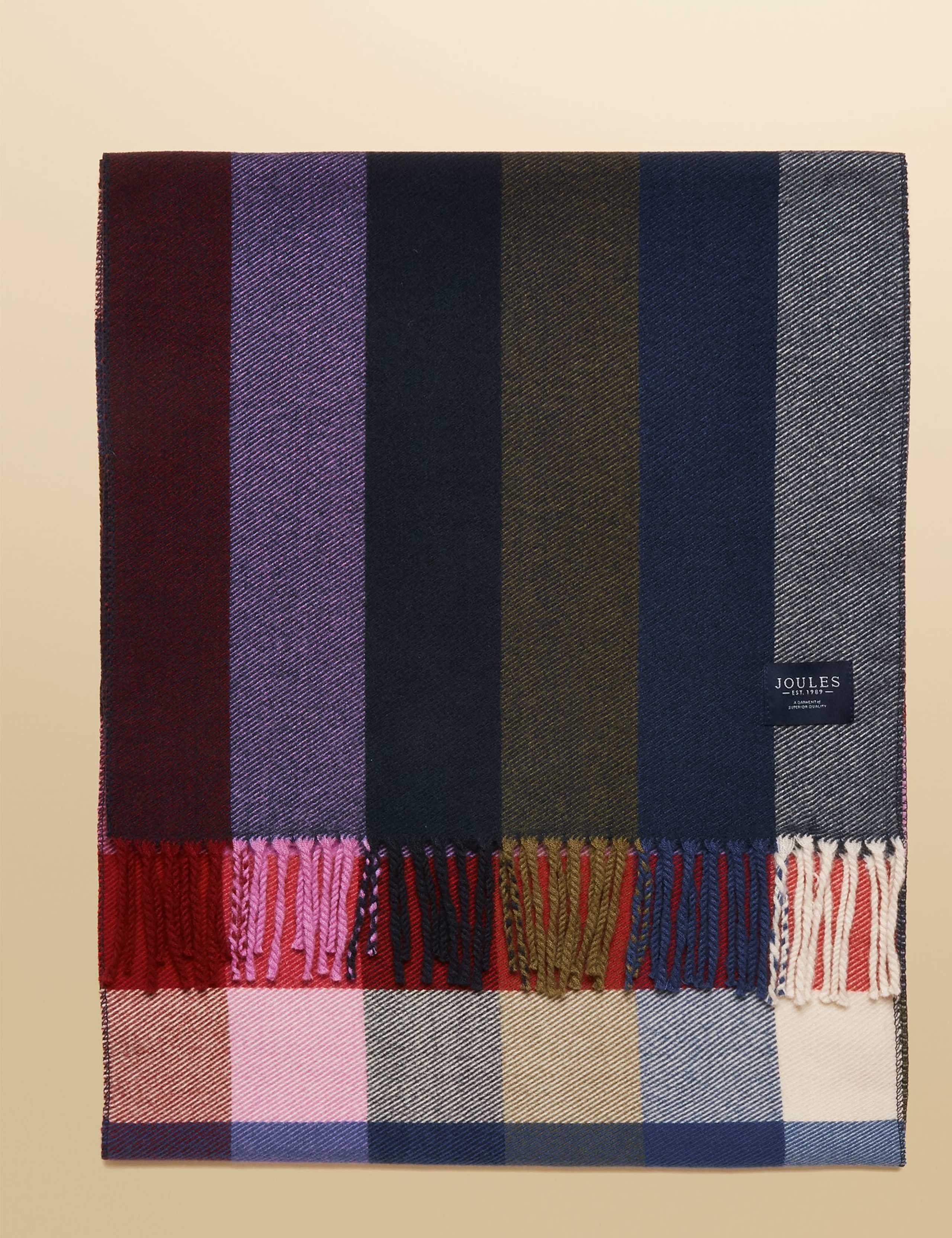 Checked Fringed Scarf 4 of 5