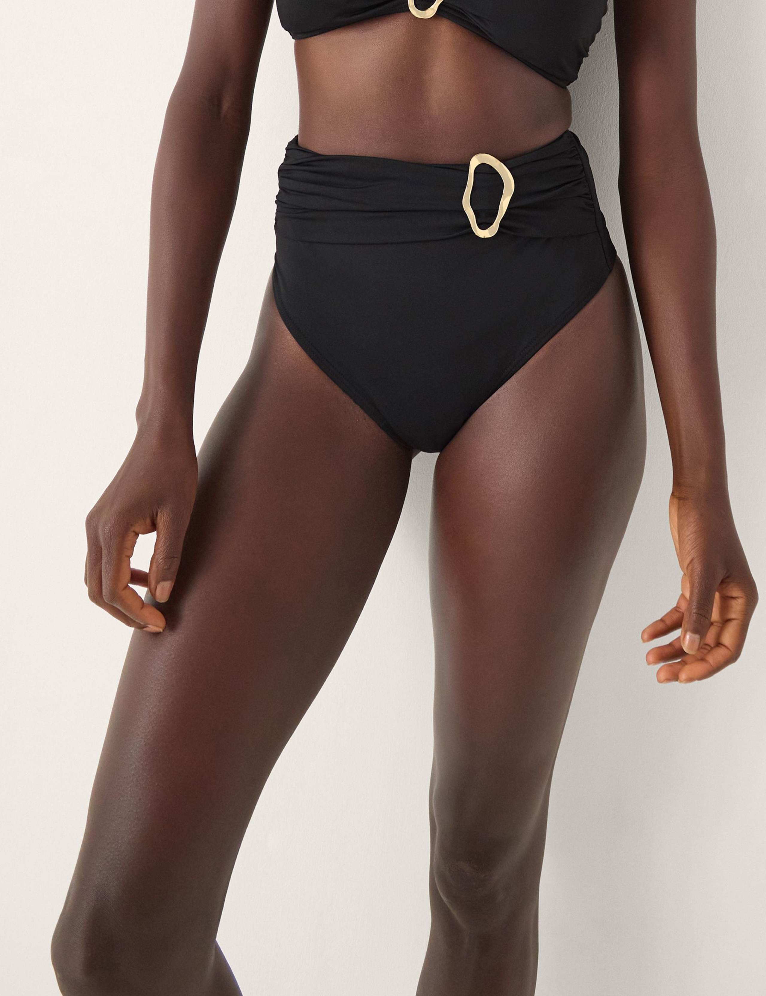 Molten Detail High Waisted Bikini Bottoms 1 of 4