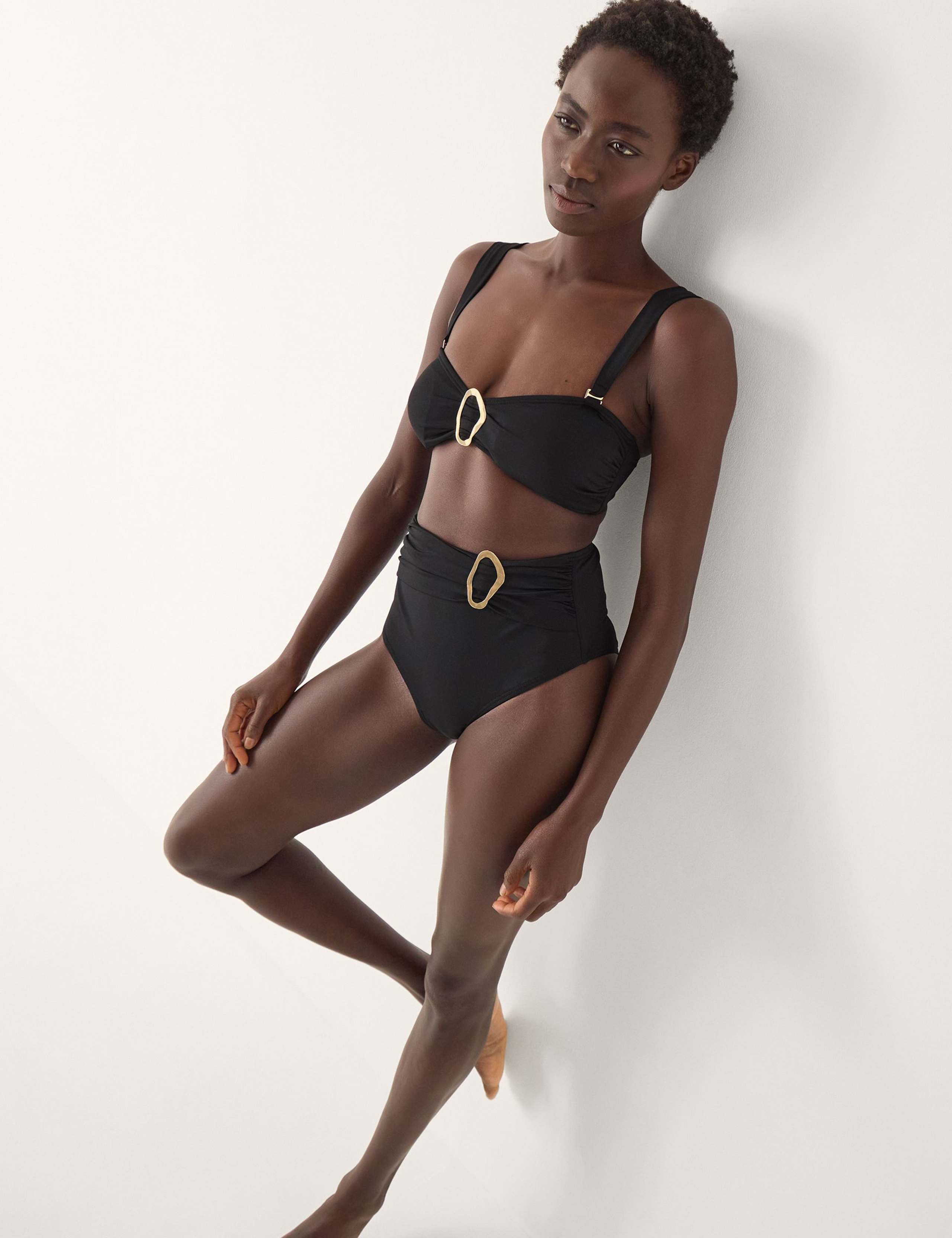 Molten Detail High Waisted Bikini Bottoms 2 of 4