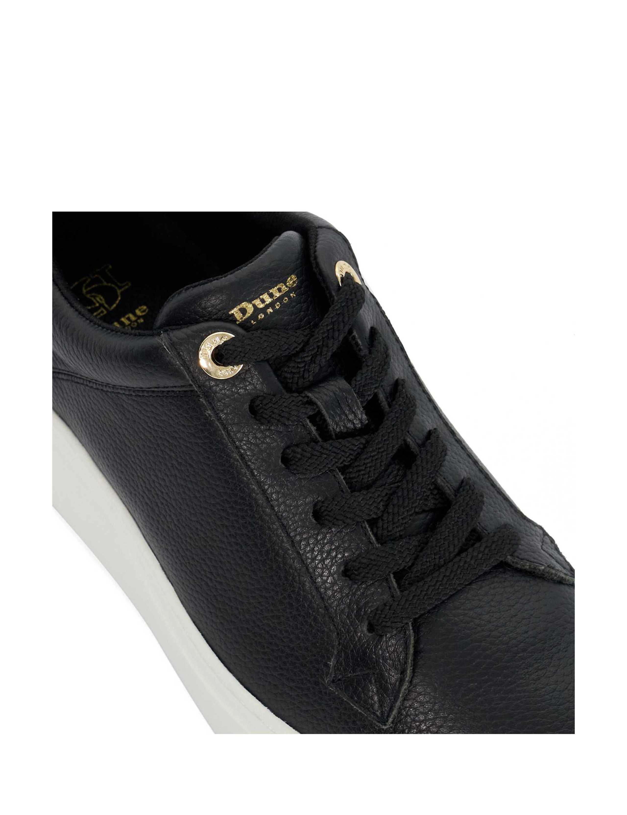 Leather Lace Up Flatform Trainers 5 of 5