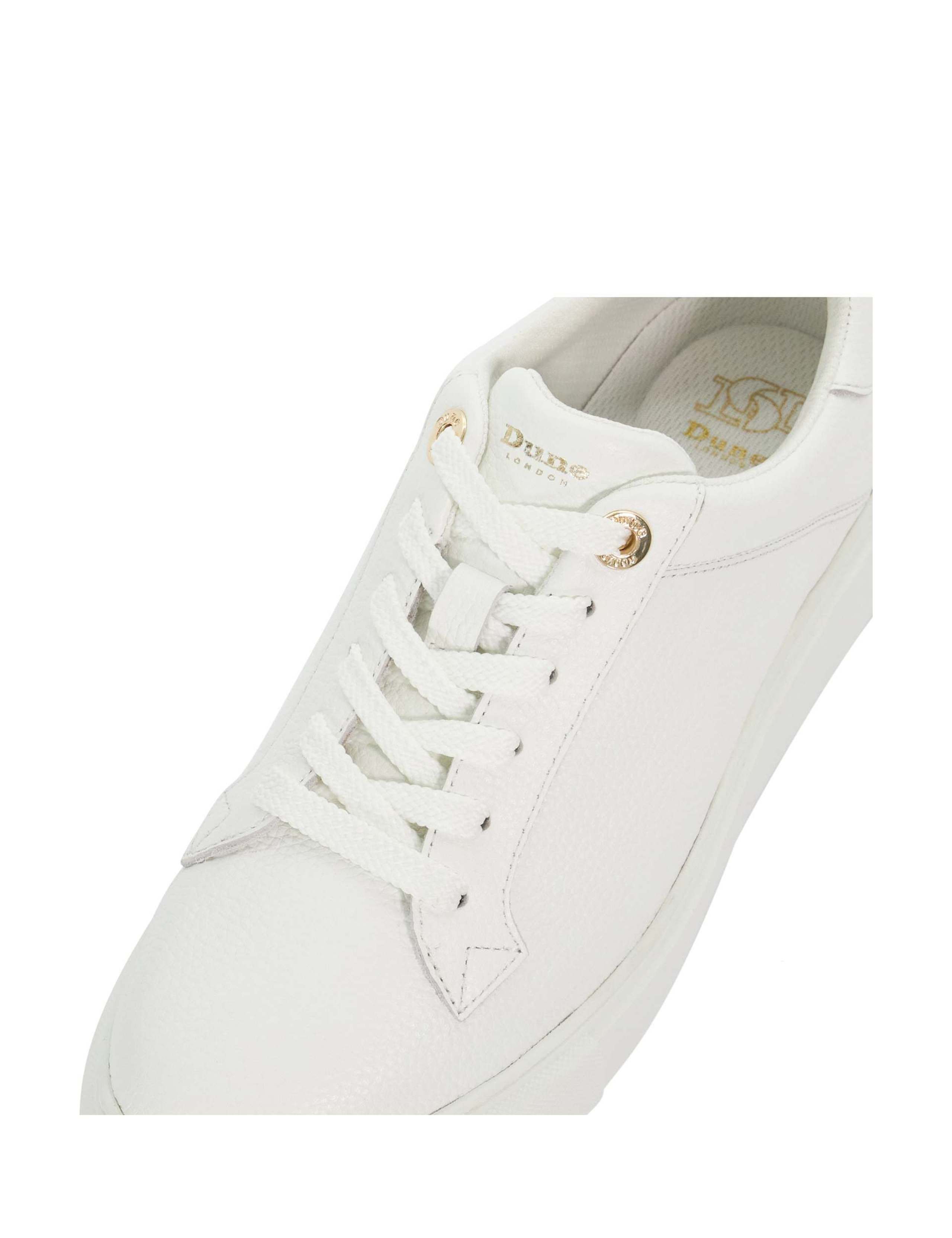 Leather Lace Up Flatform Trainers 5 of 5