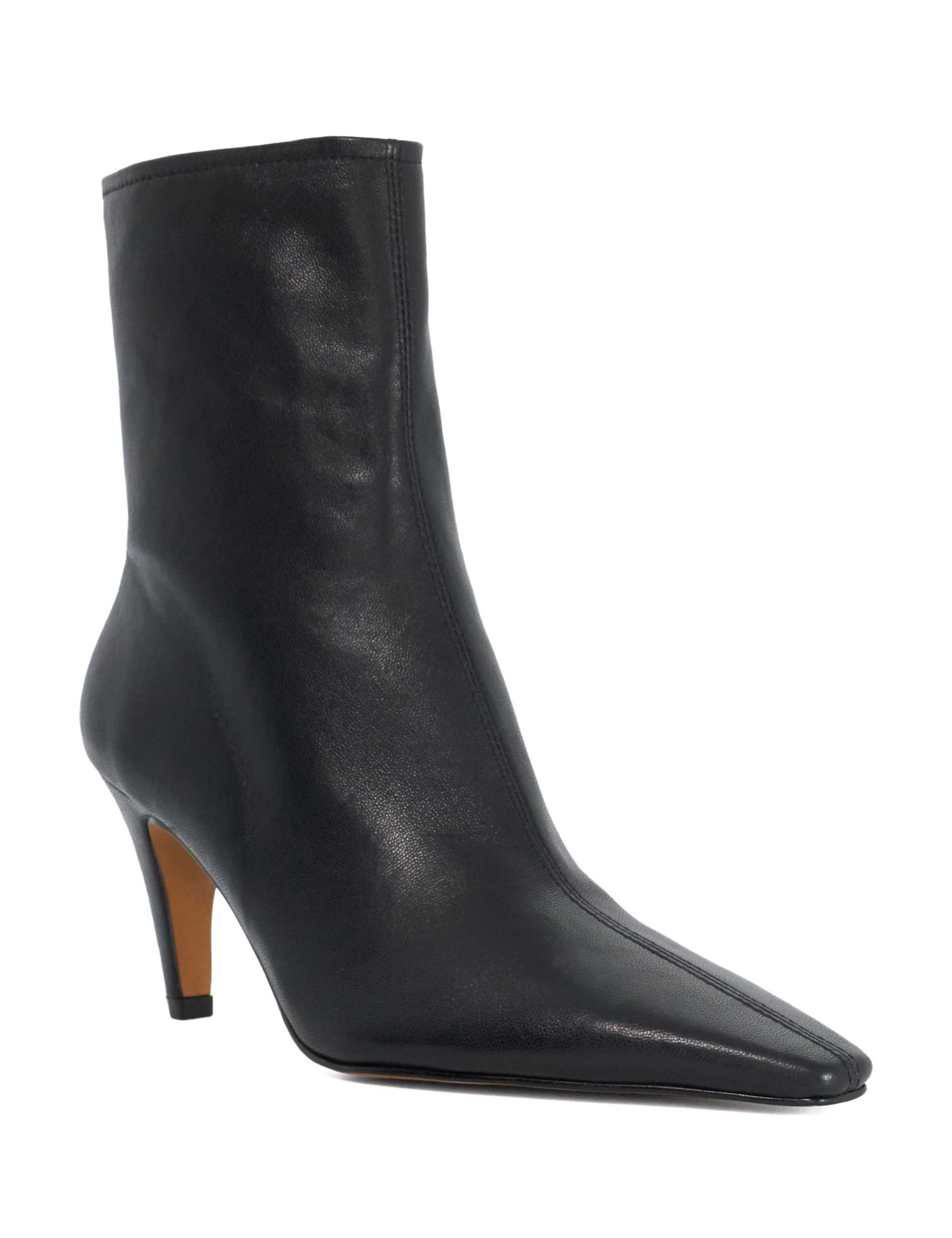 Leather Stiletto Heel Pointed Ankle Boots 3 of 5
