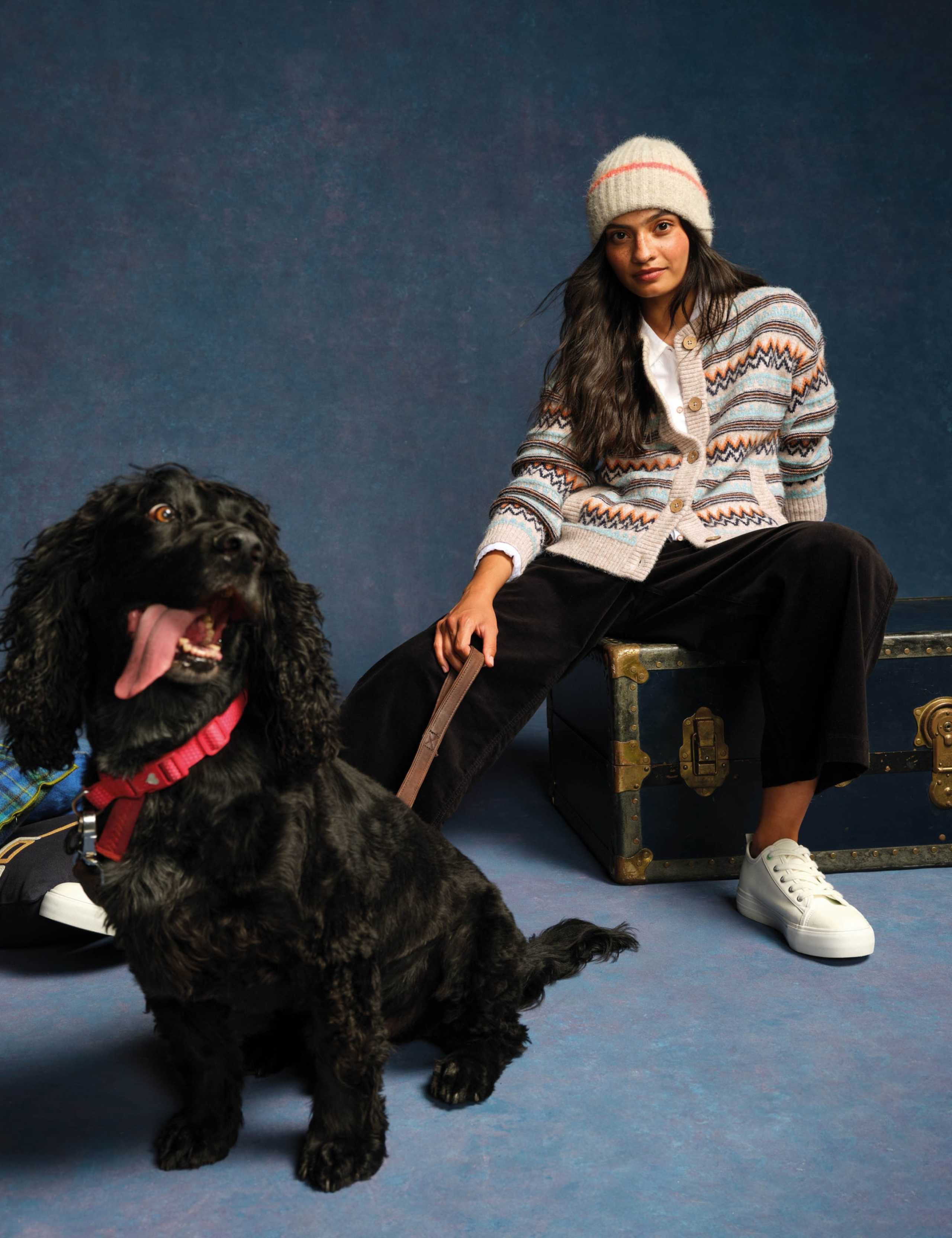 Fair Isle Crew Neck Cardigan with Wool 7 of 7