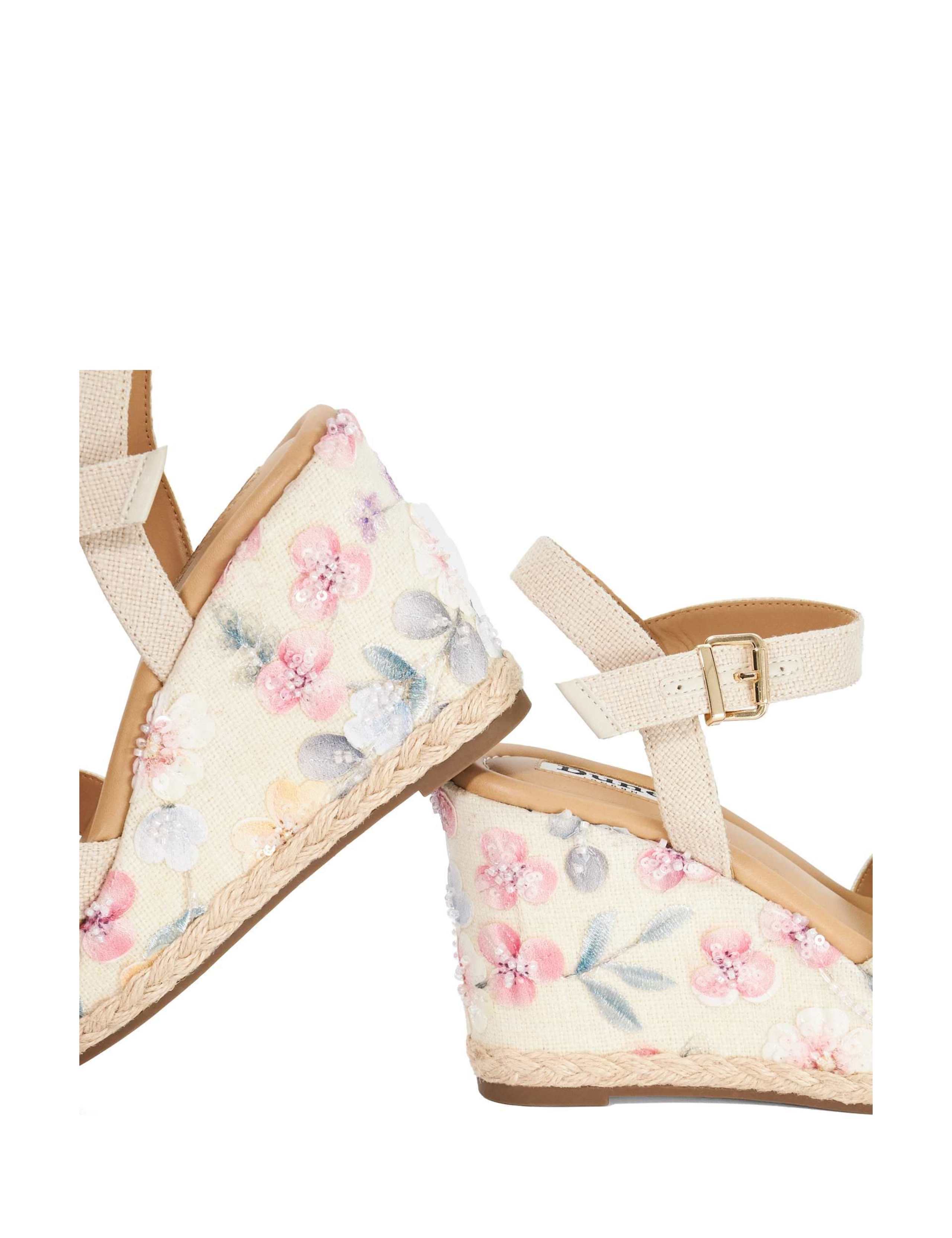 Floral Ankle Strap Wedge Sandals 5 of 5