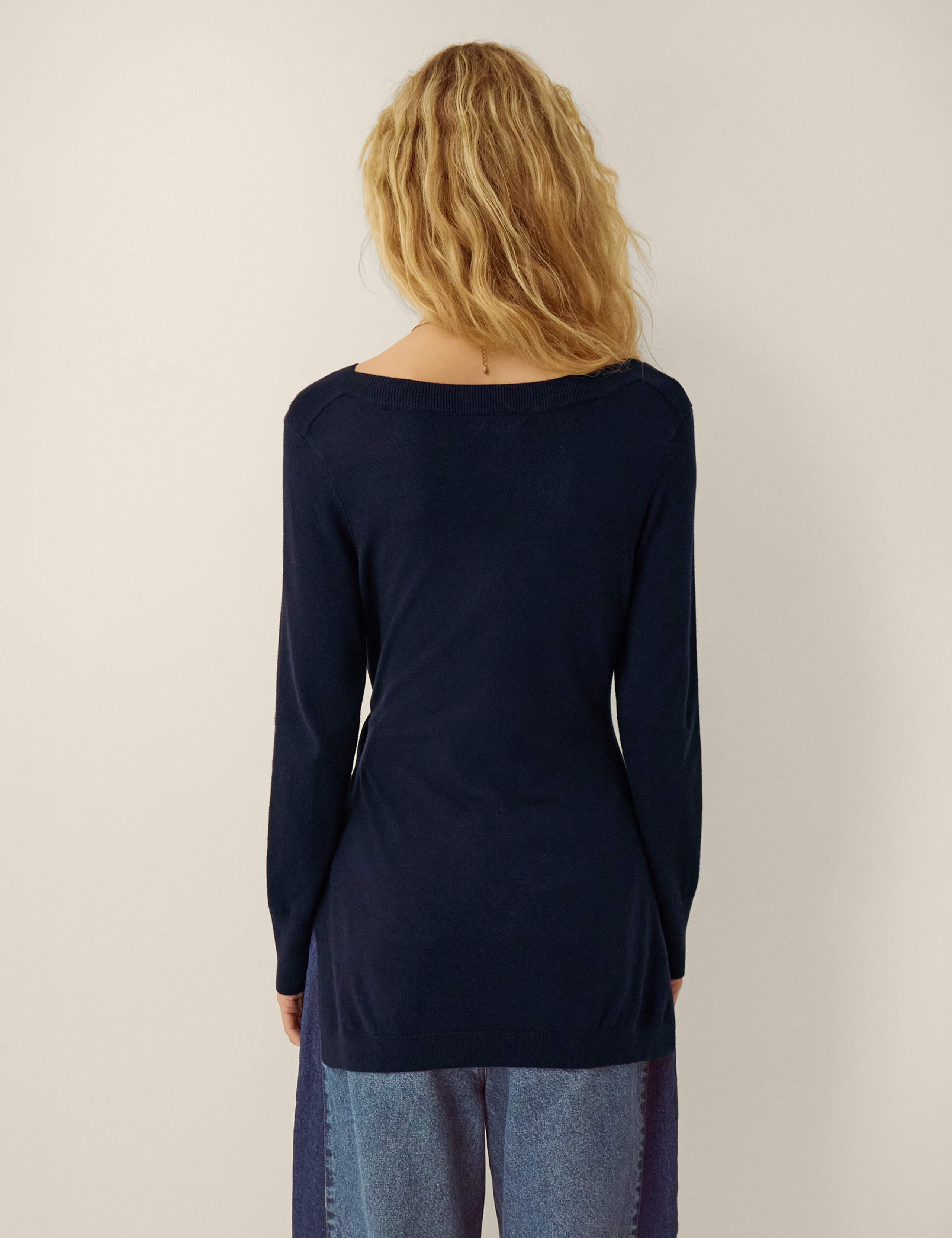 Slash Neck Tie Side Jumper 2 of 3