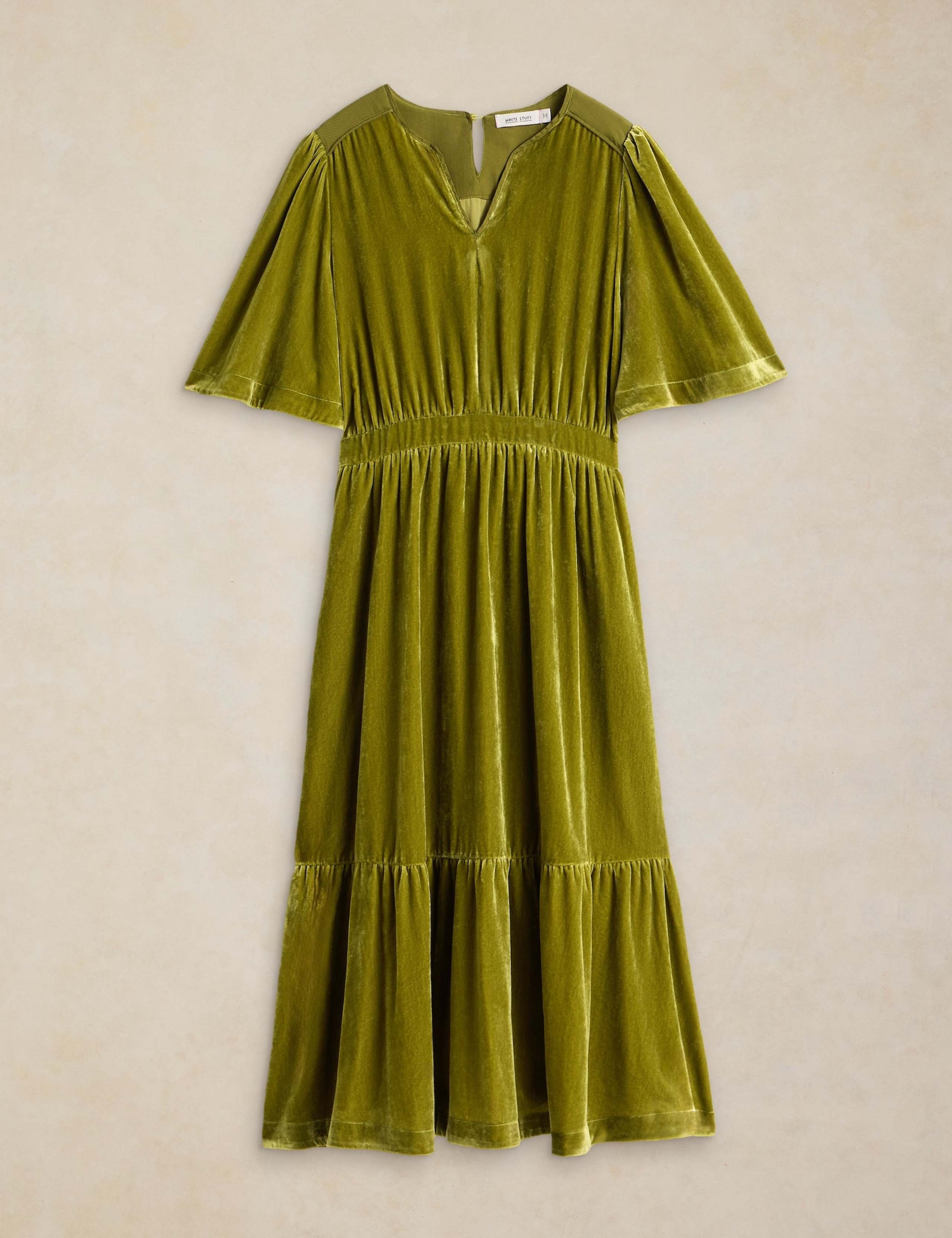 Nova Velvet Notch Neck Midi Dress 2 of 7
