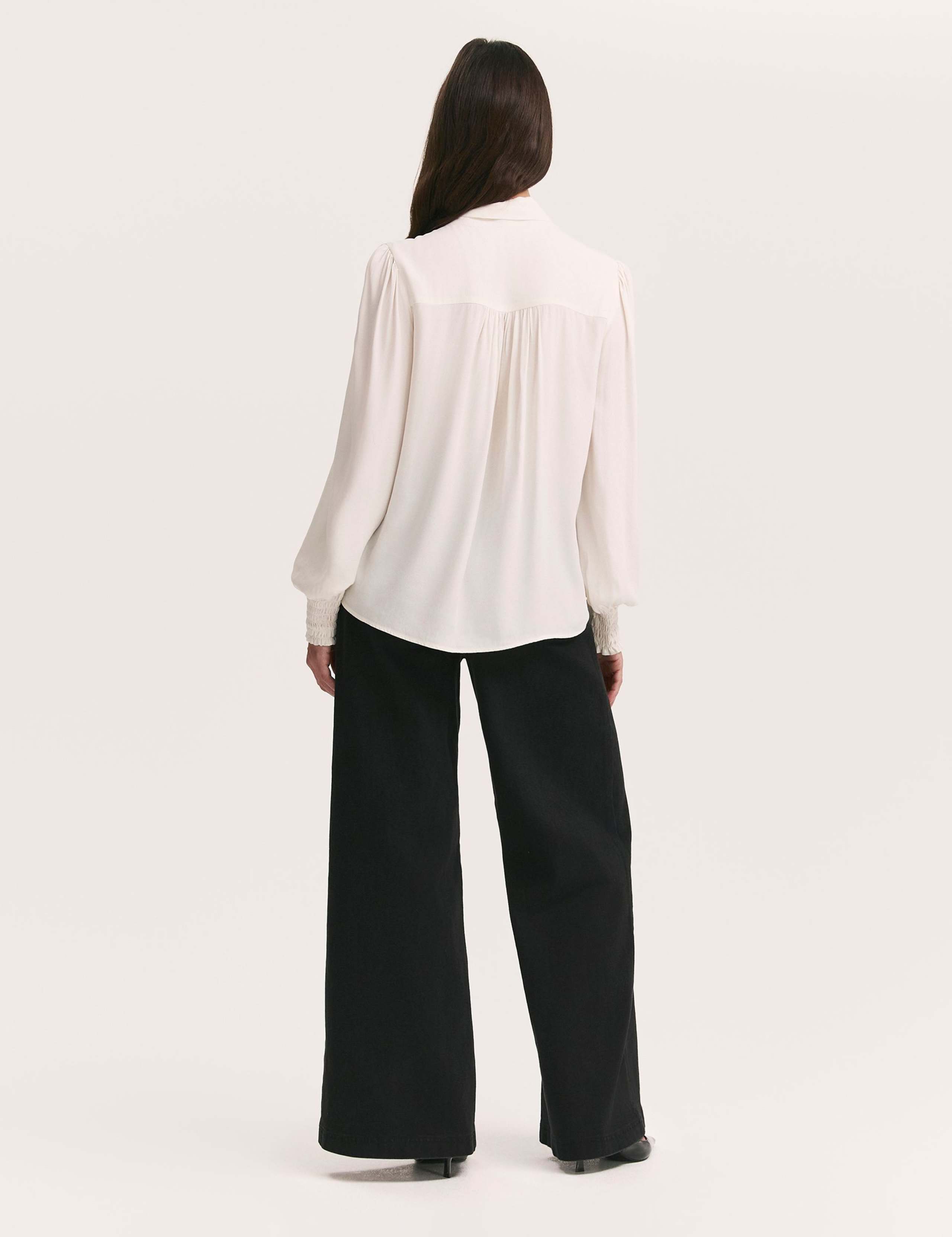 Crepe Tie Neck Blouse 4 of 4